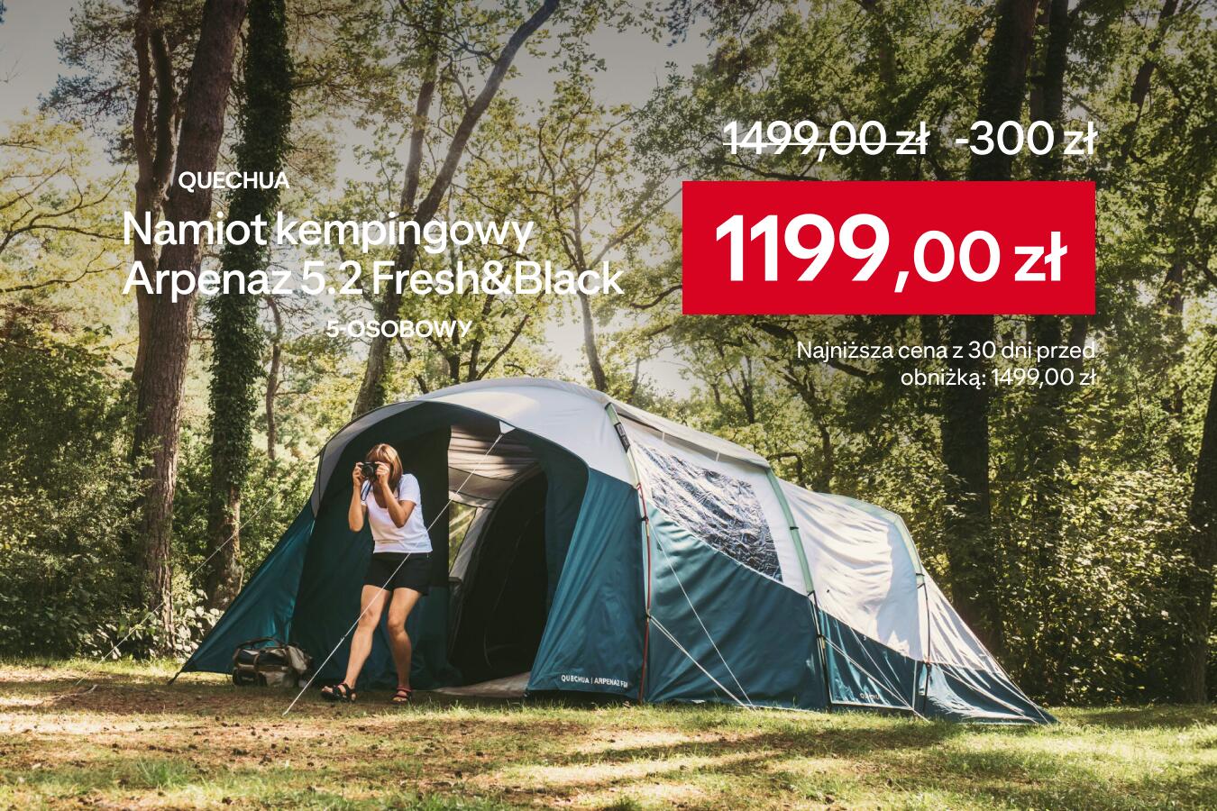 Namiot kempingowy Arpenaz 5.2 Fresh&Black za 1199 zł