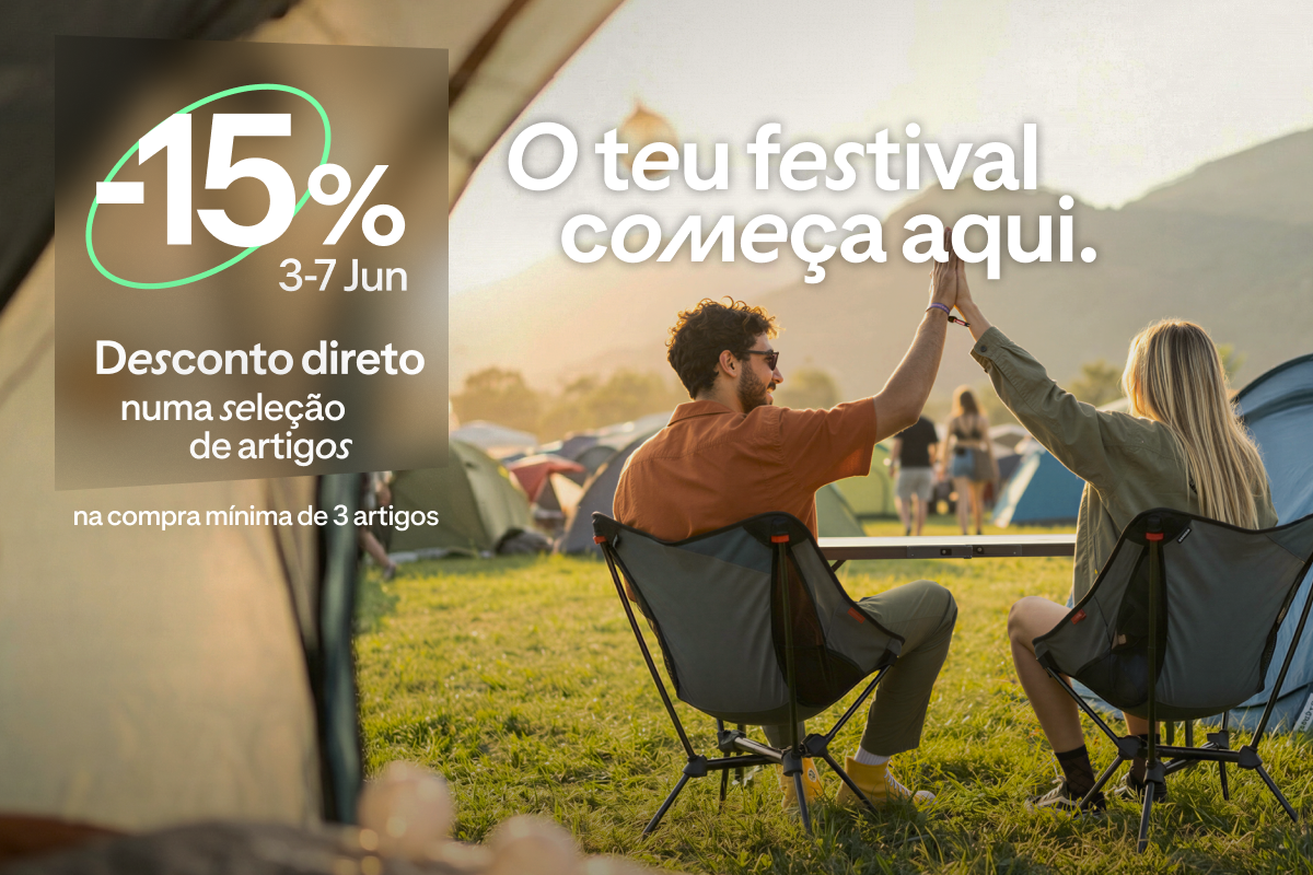 O teu festival começa aqui. -15% na compra de três artigos