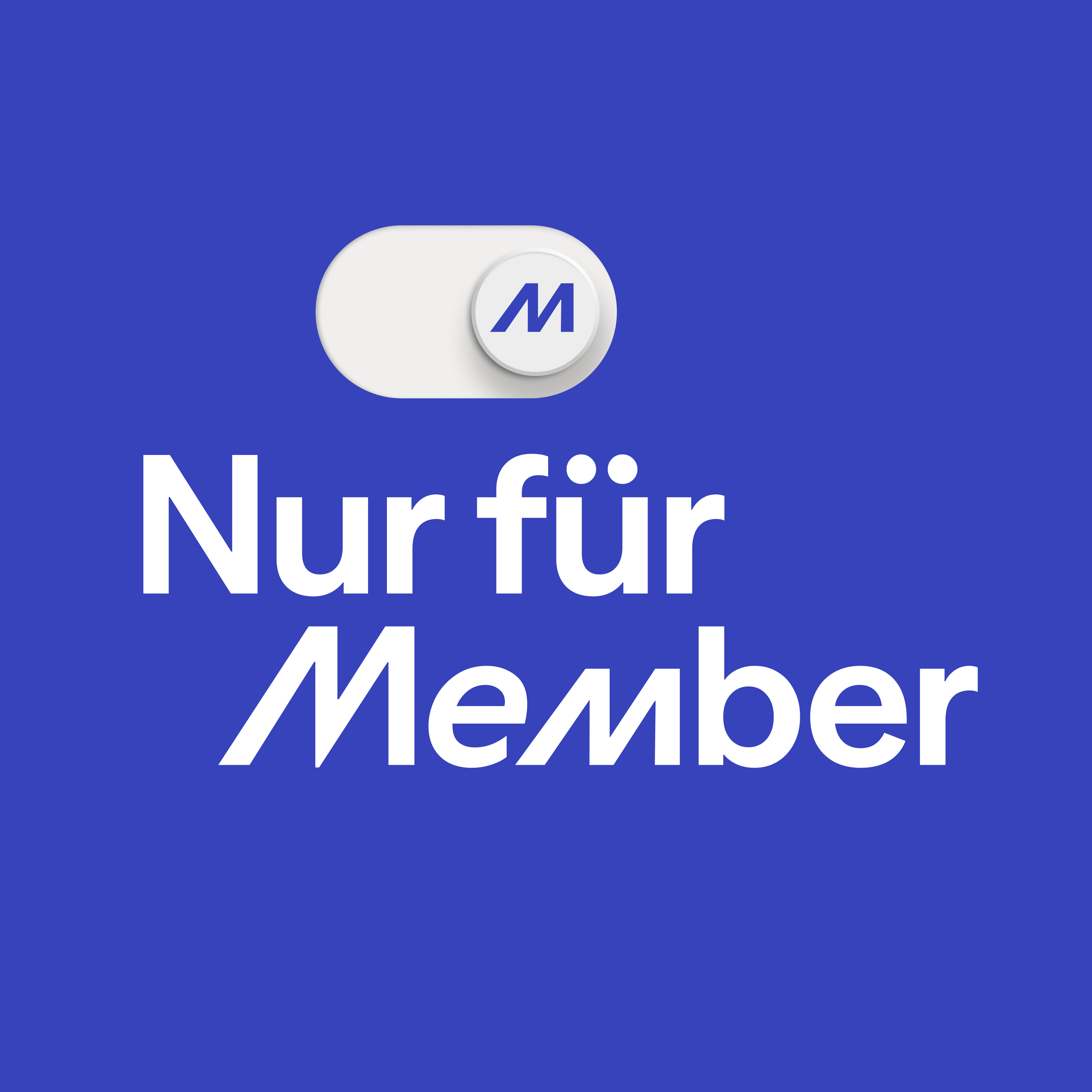 Nur für Member auf einem blauen Hintergrund