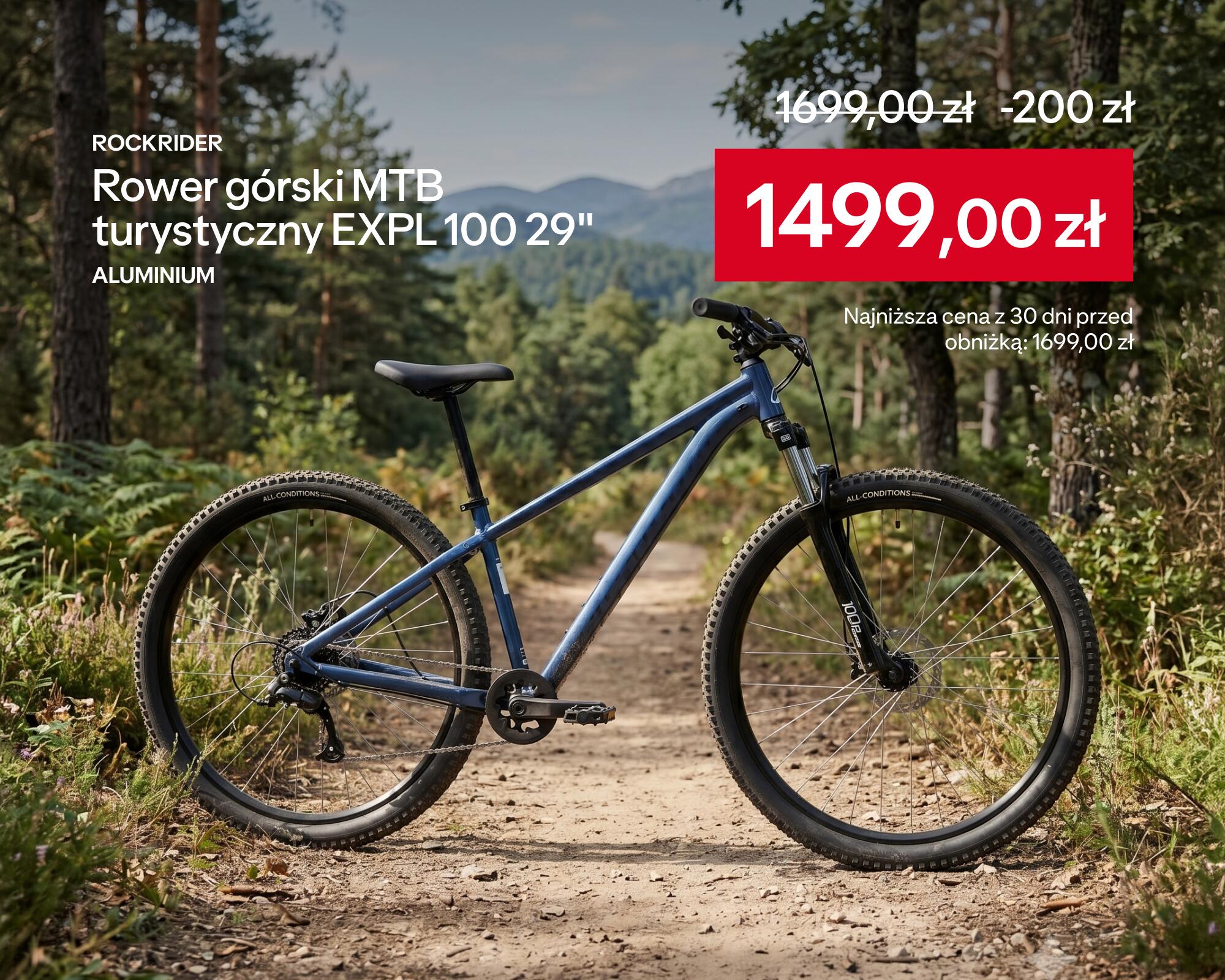 Rower górski Rockrider EXPL 100 29"  w cenie 1499 zł