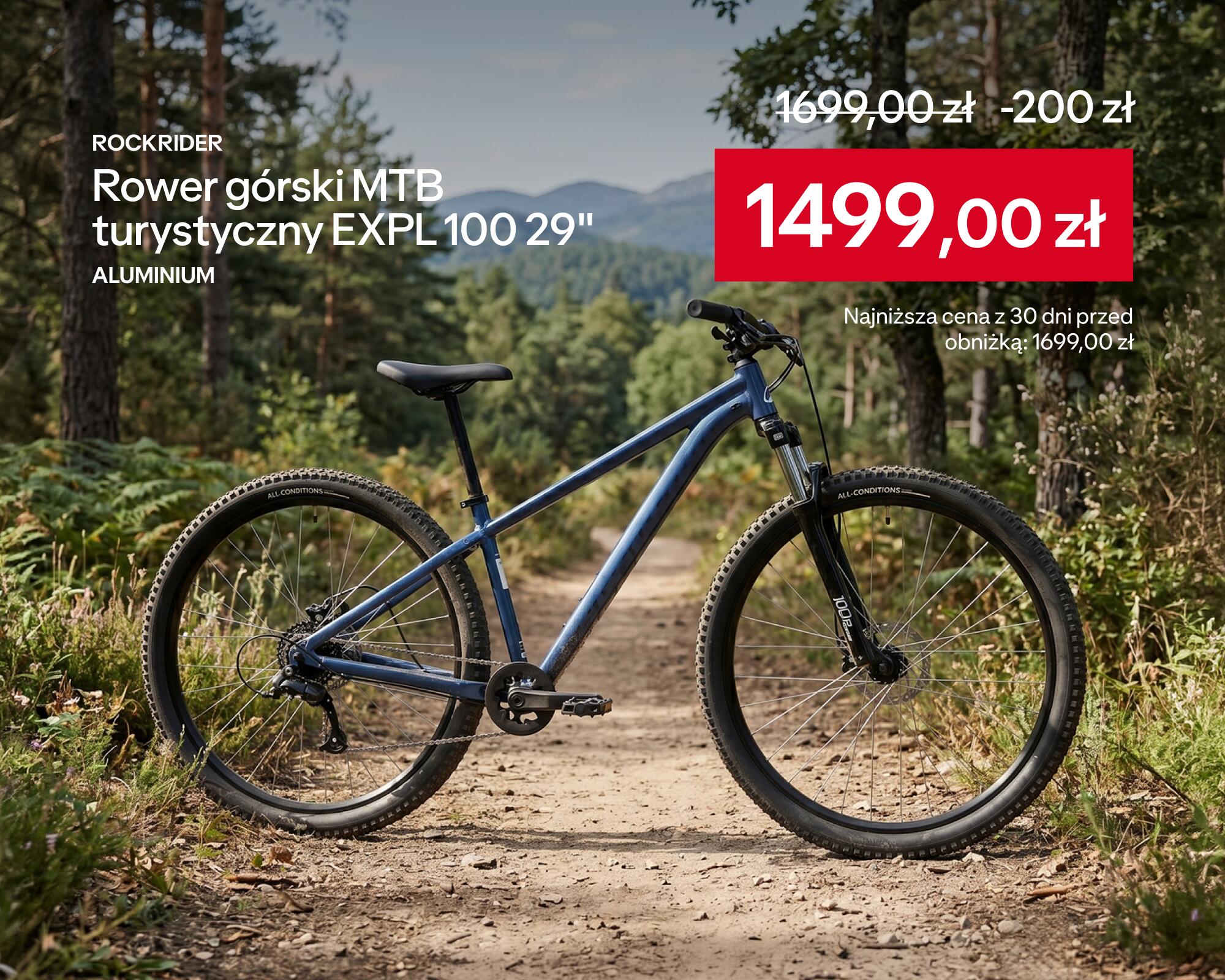 Rower górski Rockrider EXPL 100 29"  w cenie 1499 zł