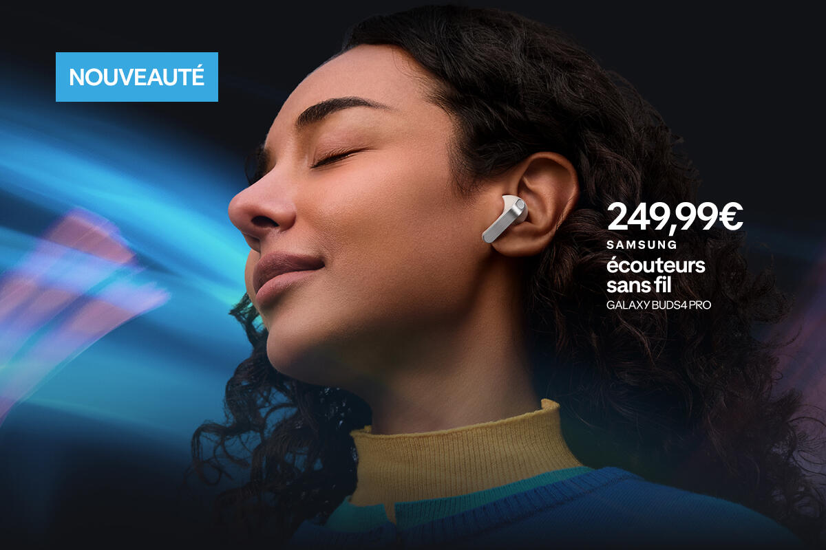 Samsung : écouteurs sans fil galaxy buds4 pro à 249,99€