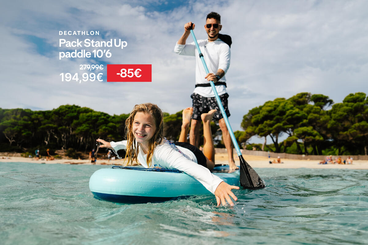 DECATHLON Pack stand up paddle gonflable 10'6 279,99 € 194,99€ 85€ de réduction