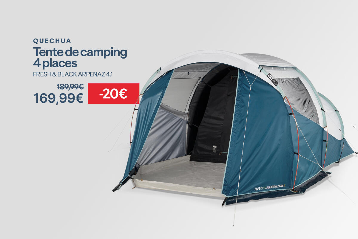 QUECHUA Tente de camping 4 places, Fresh & Black, Arpenaz 4.1 189,99 € 169,99 € -20€
