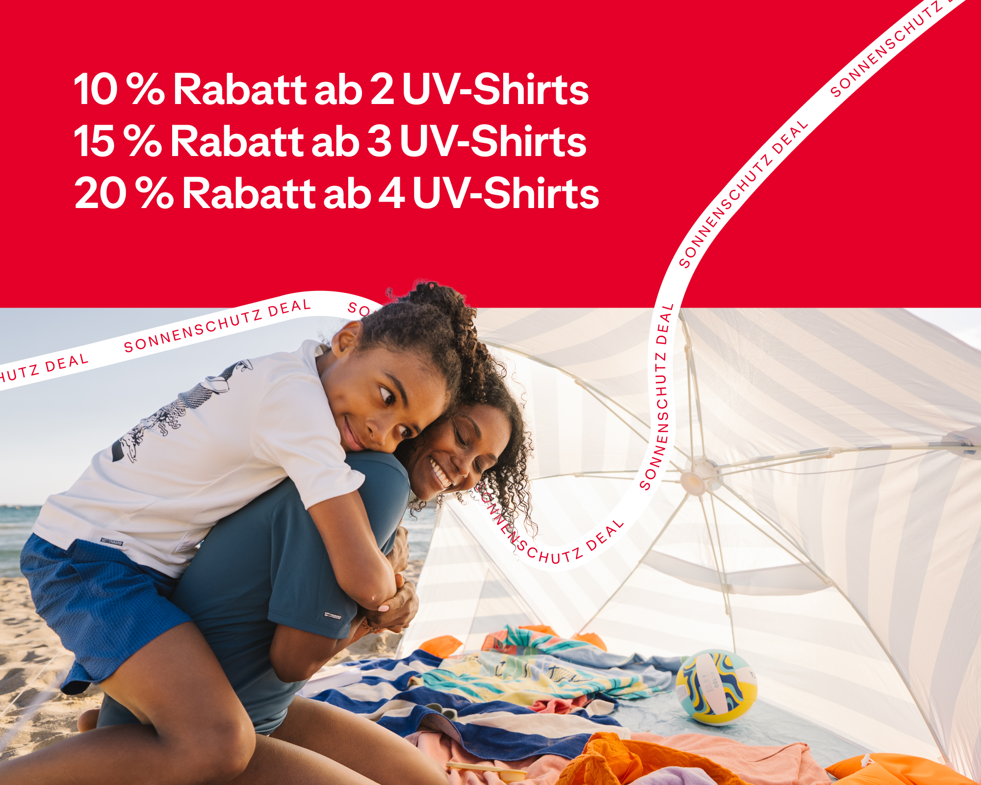 10% Rabatt ab 2 UV-Shirts, 15% Rabatt ab 3 UV-Shirts, 20% Rabatt ab 4 UV-Shirts