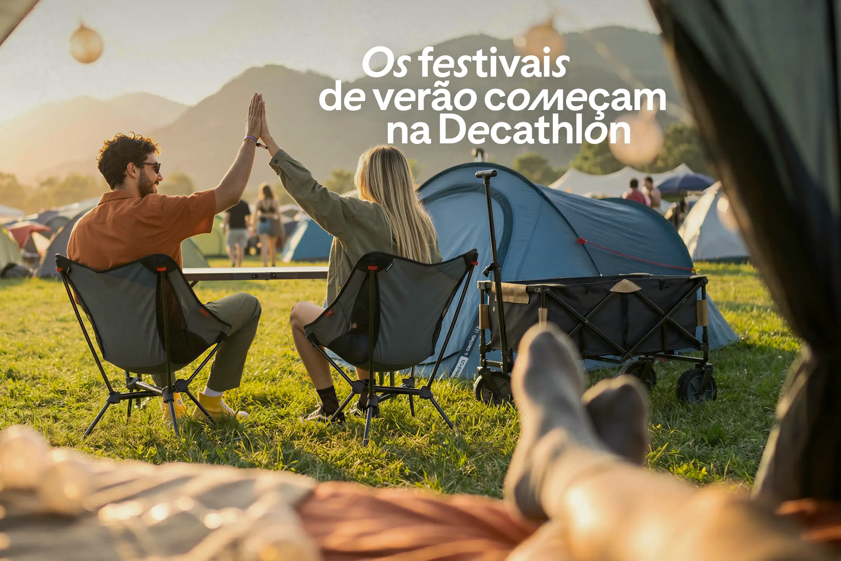 Banner informativo Festivais na Decathlon