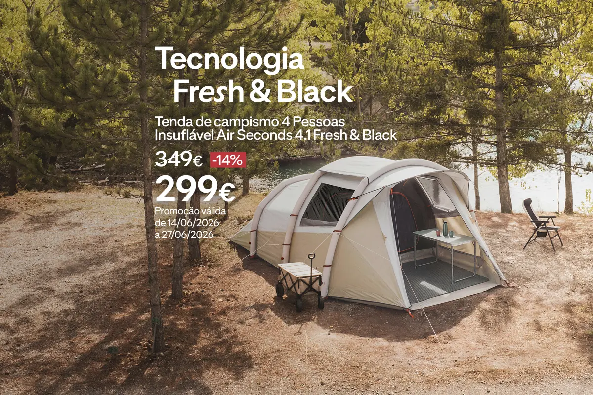 Banner Informativo Promoção tenda 4.1 campismo