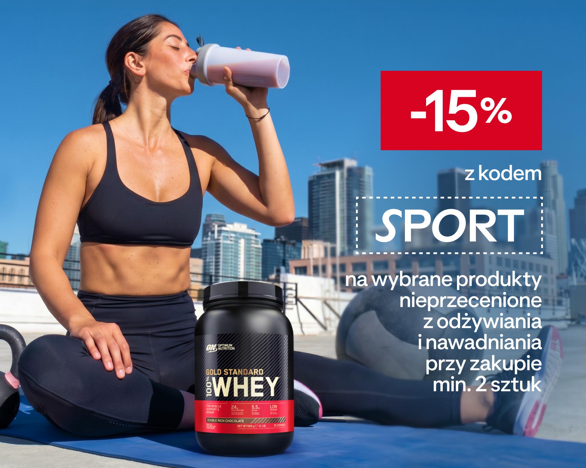 -15% z kodem SPORT prze zakupie minimum 2 produktów na ofertę odżywiania i nawadniania