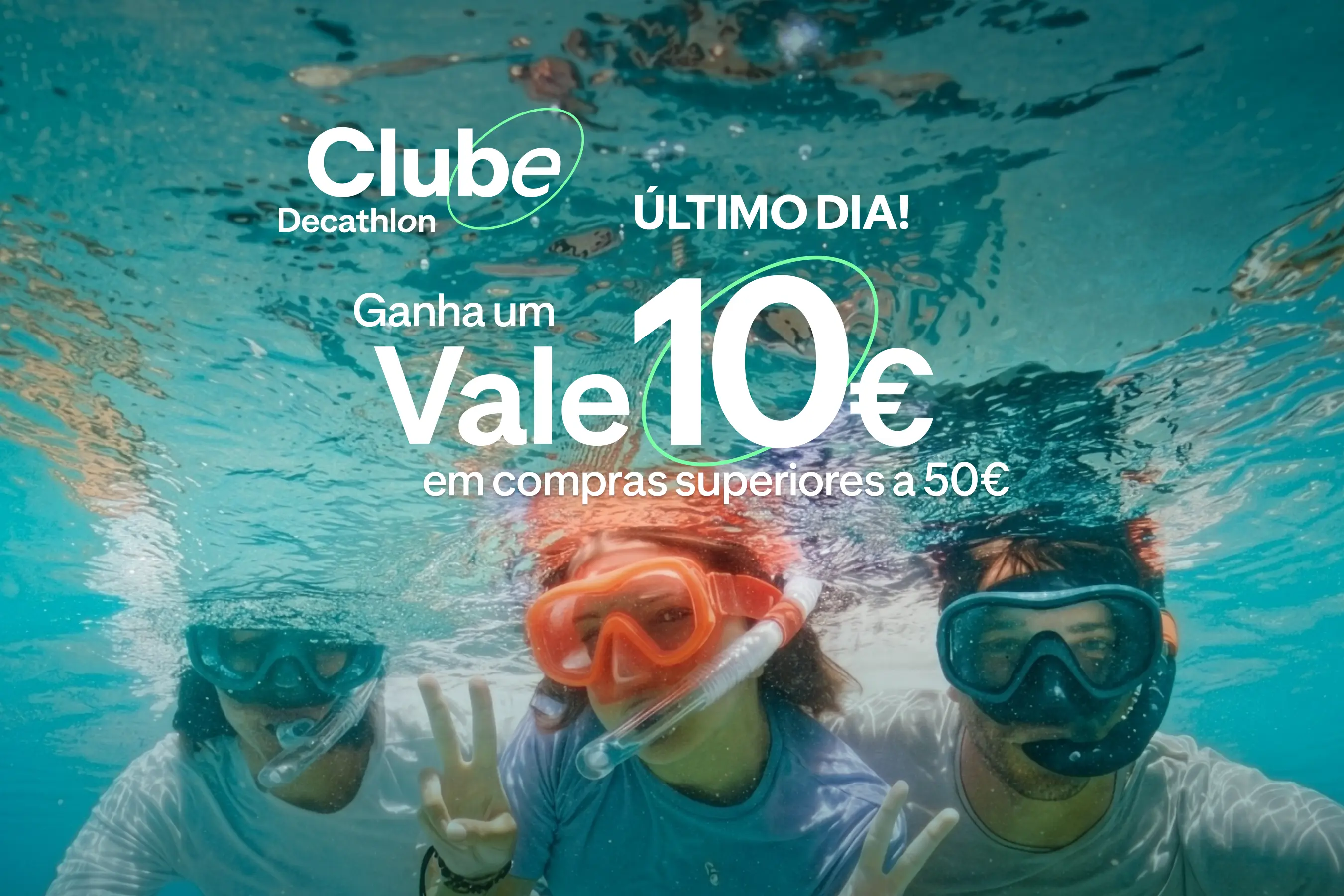 Banner informativo campanha gasta 50€ ganha 10€ em futuras compras