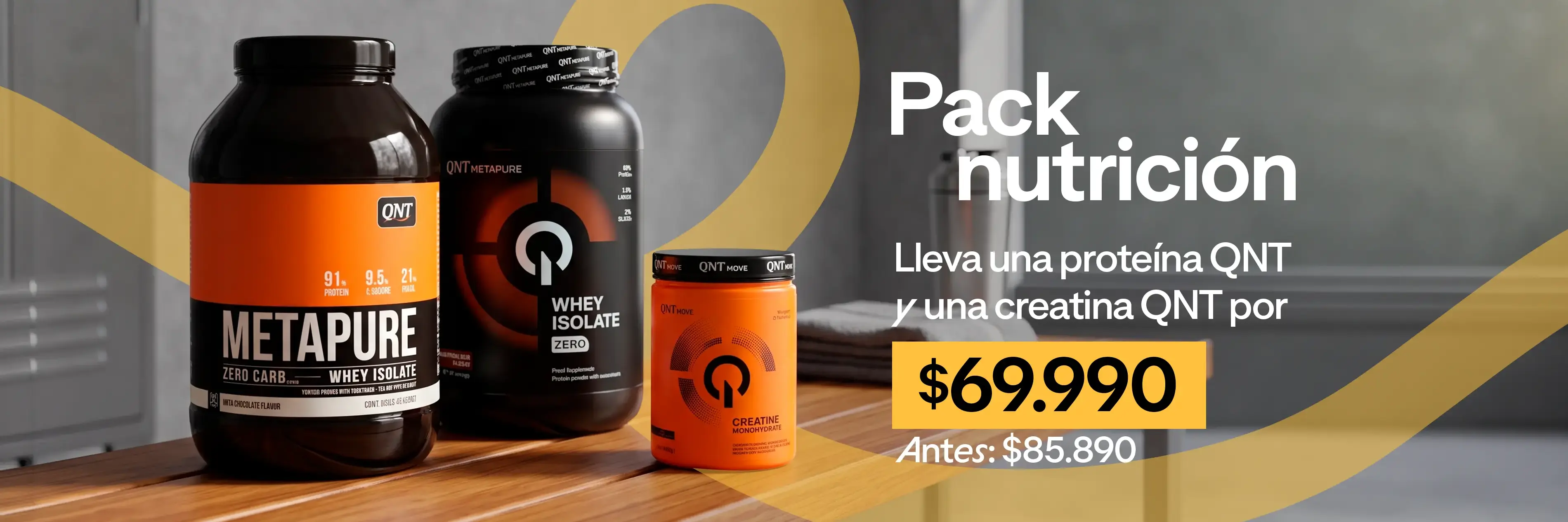 Promoción Pack Proteína y Creatina QNT