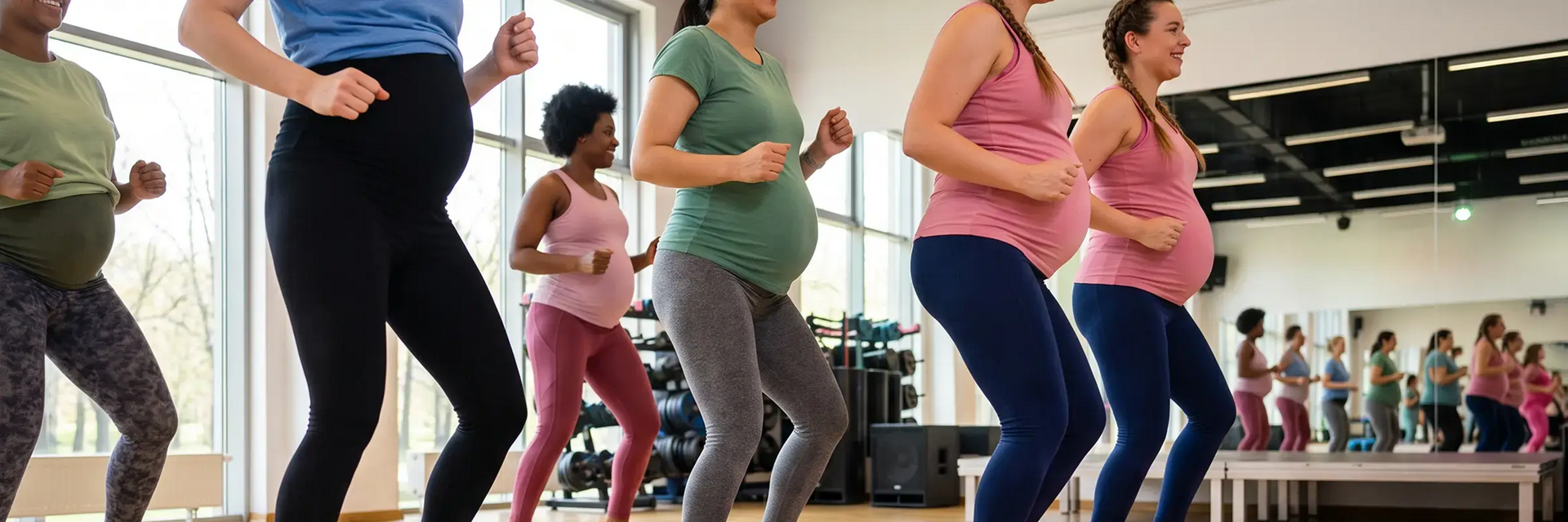 Kobiety w ciąży ćwiczące zumbę
