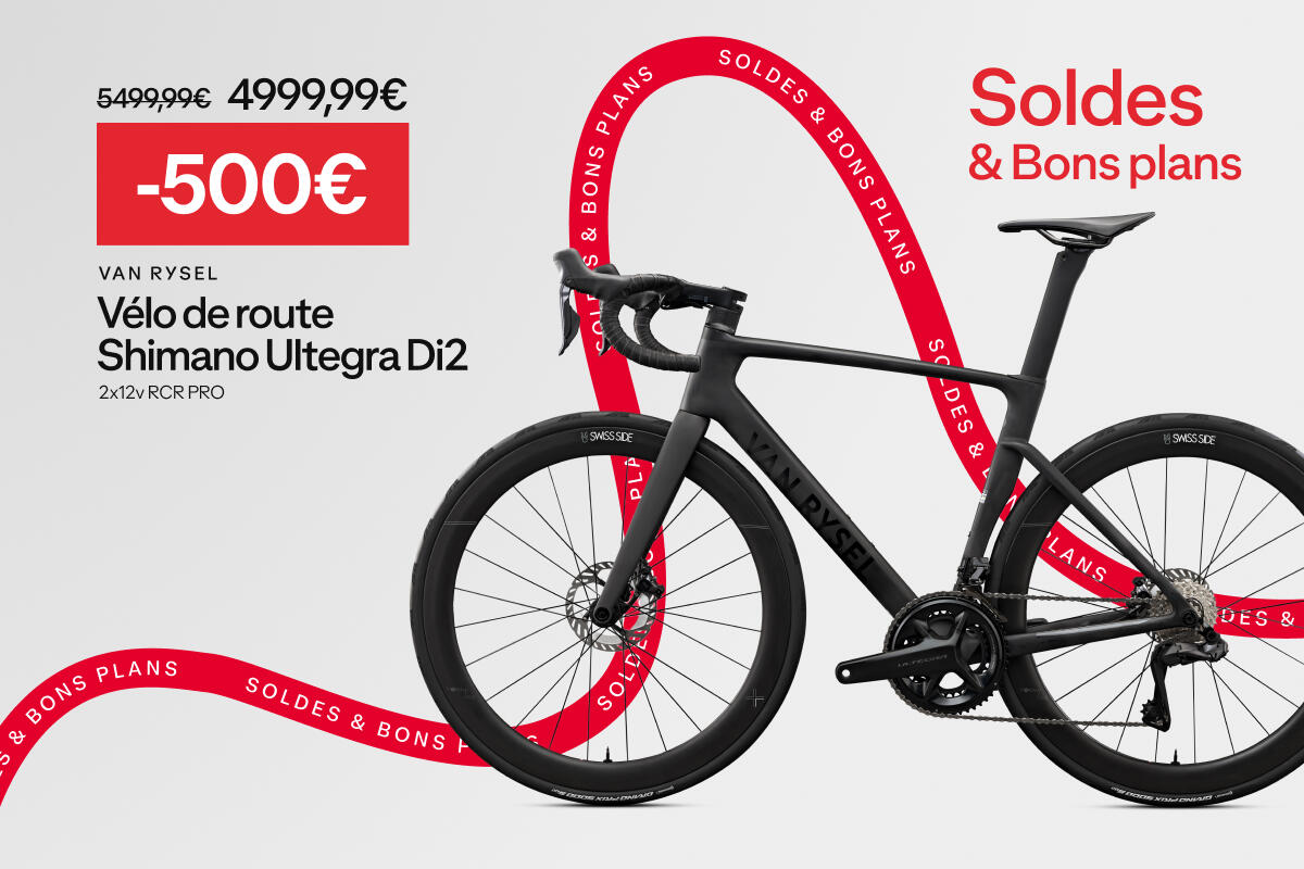 VAN RYSEL Vélo de route Shimano Ultegra Di2 2x12v capteur de puissance, RCR PRO brut gris 5 499,99€ 4 999,99€ 500€ de réduction
