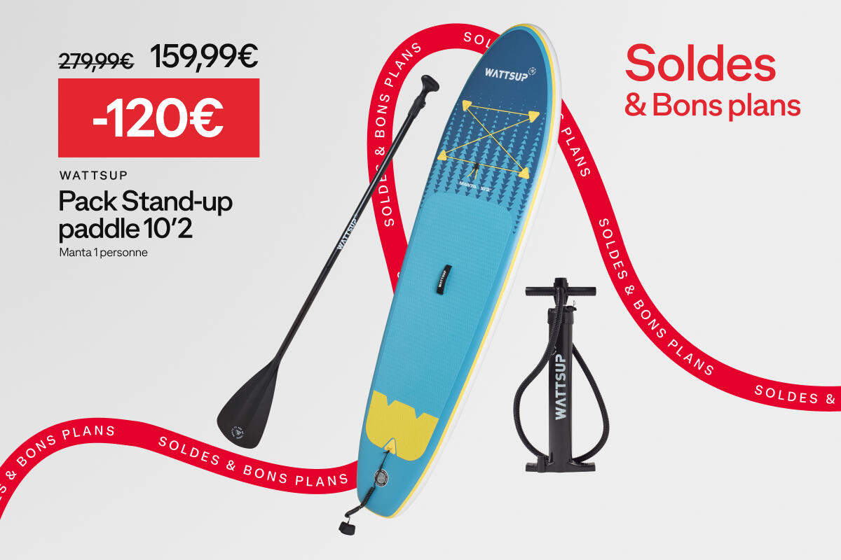 soldes & bons plans : wattsup - pack stand-up paddle à -120€ soit 159,99€ au lieu de 279,99€