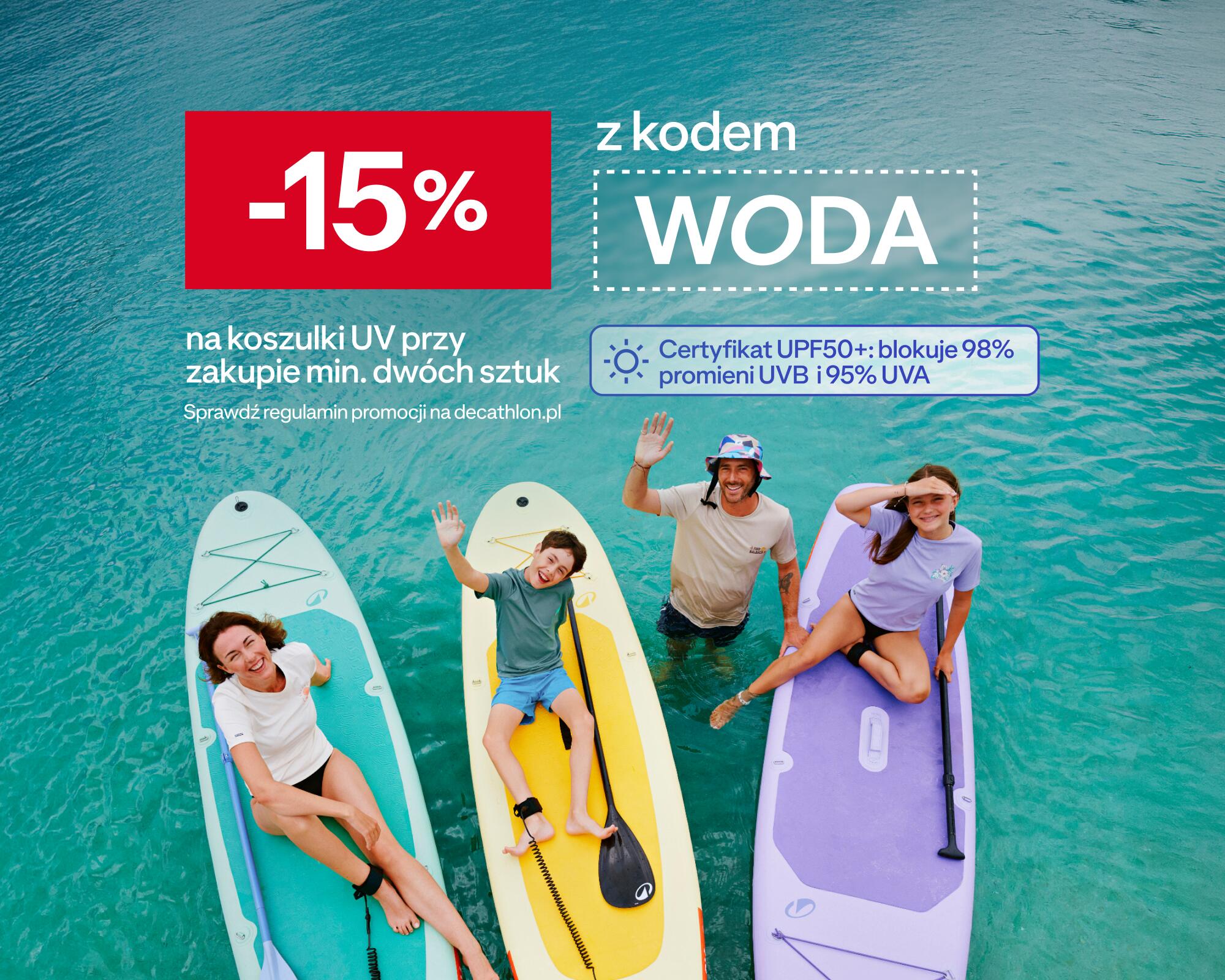 -15% z kodem WODA na koszulki UV przy zakupie min. 2 sztuk