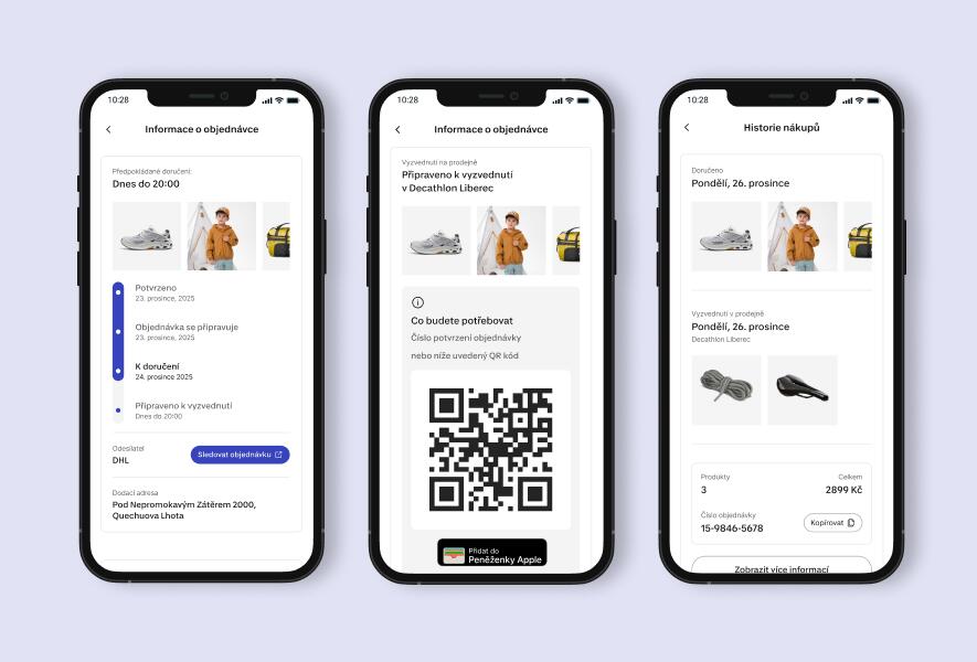 sledovani objednavky a qr kod