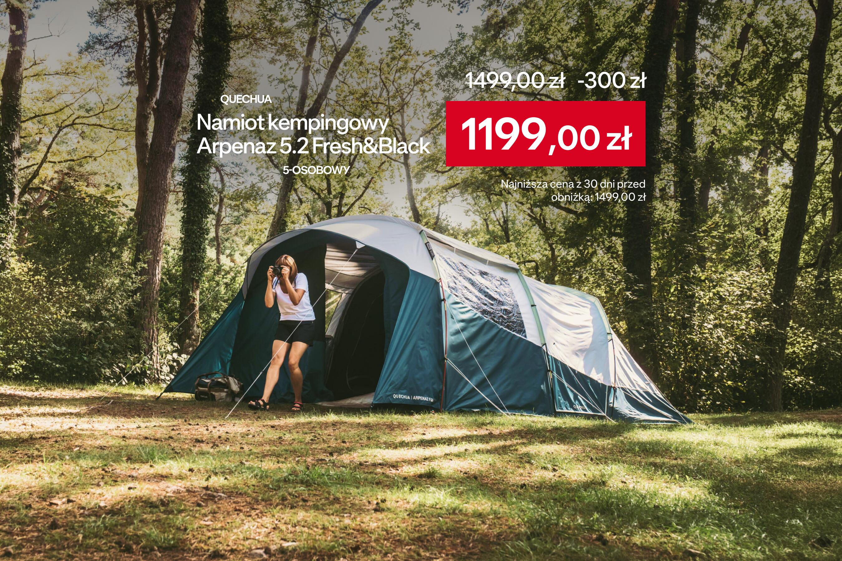 Namiot kempingowy Arpenaz 5.2 Fresh&Black 5-osobowy za 1199,00 zł