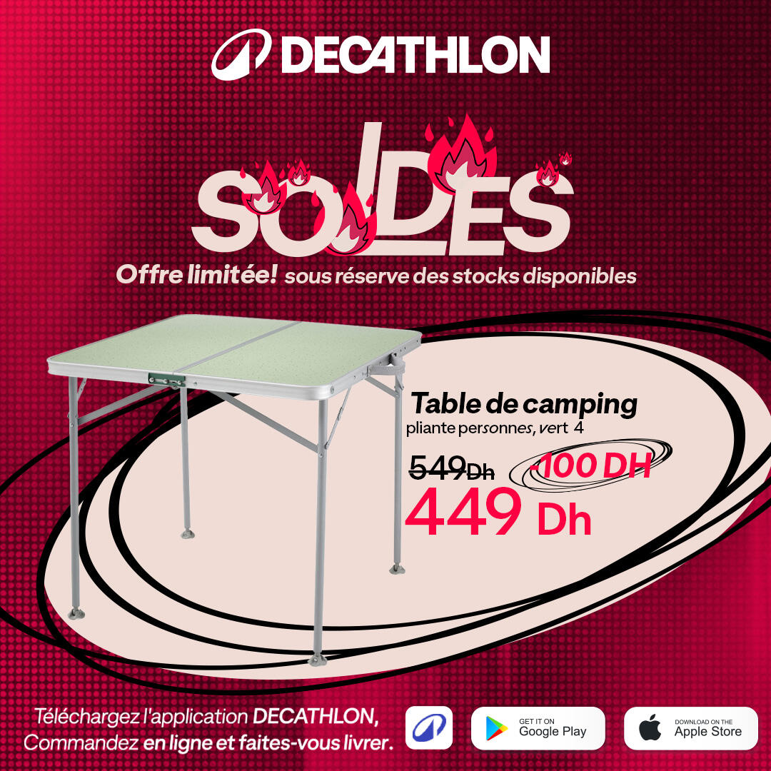 table pliante decathlon maroc