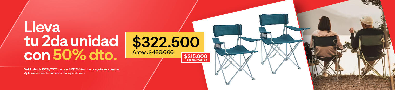 Silla Camping Plegable XXL Basic Azul