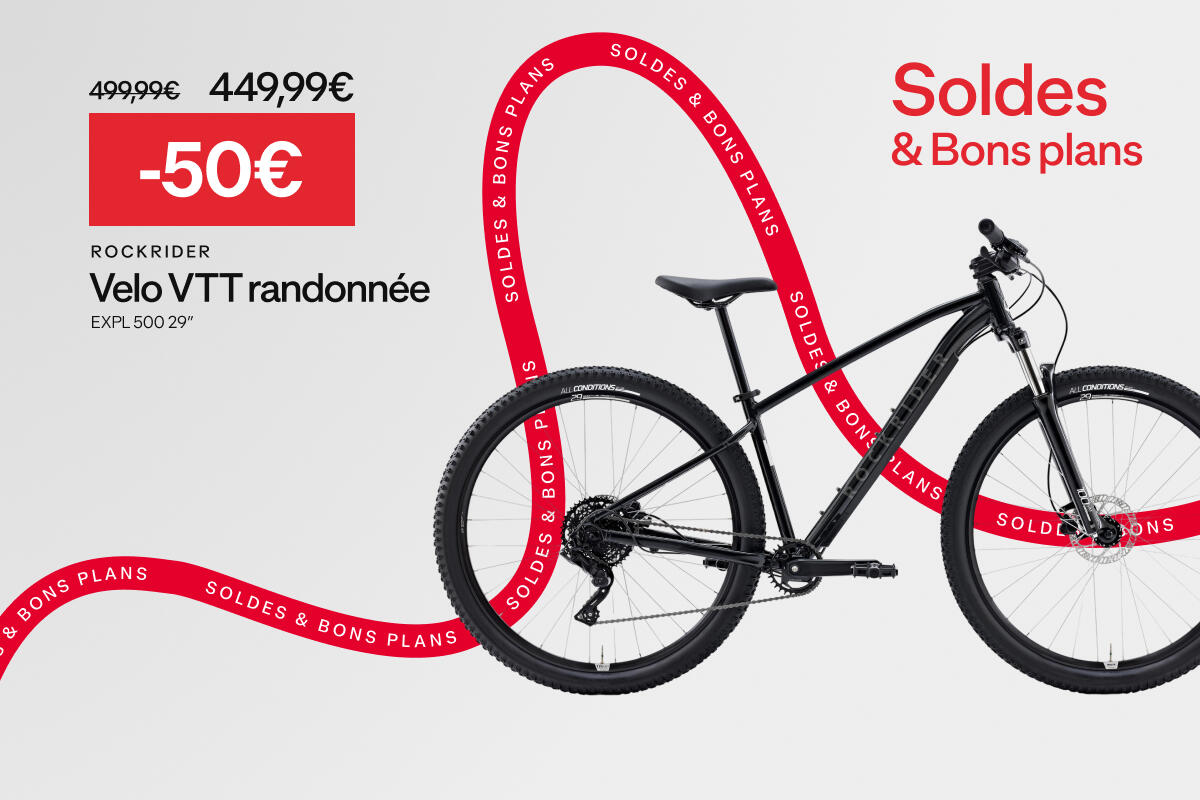 Soldes & bons plans : vélo VTT randonnée rockrider expl 500 29" à -50€ soit 449,99€ au lieu de 499,99€