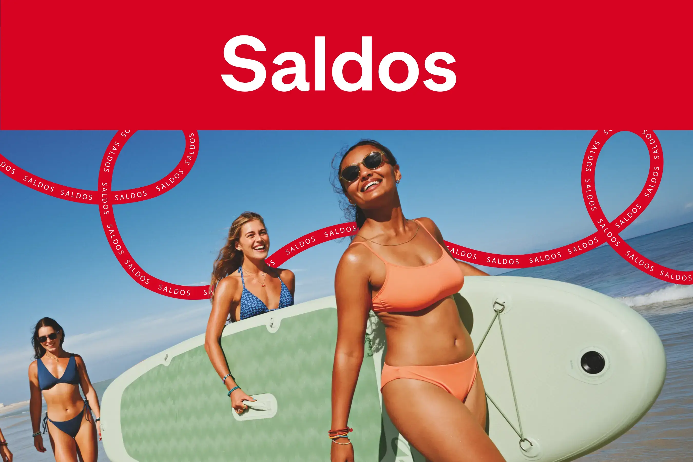 Banner informativo Saldos até -60% de desconto