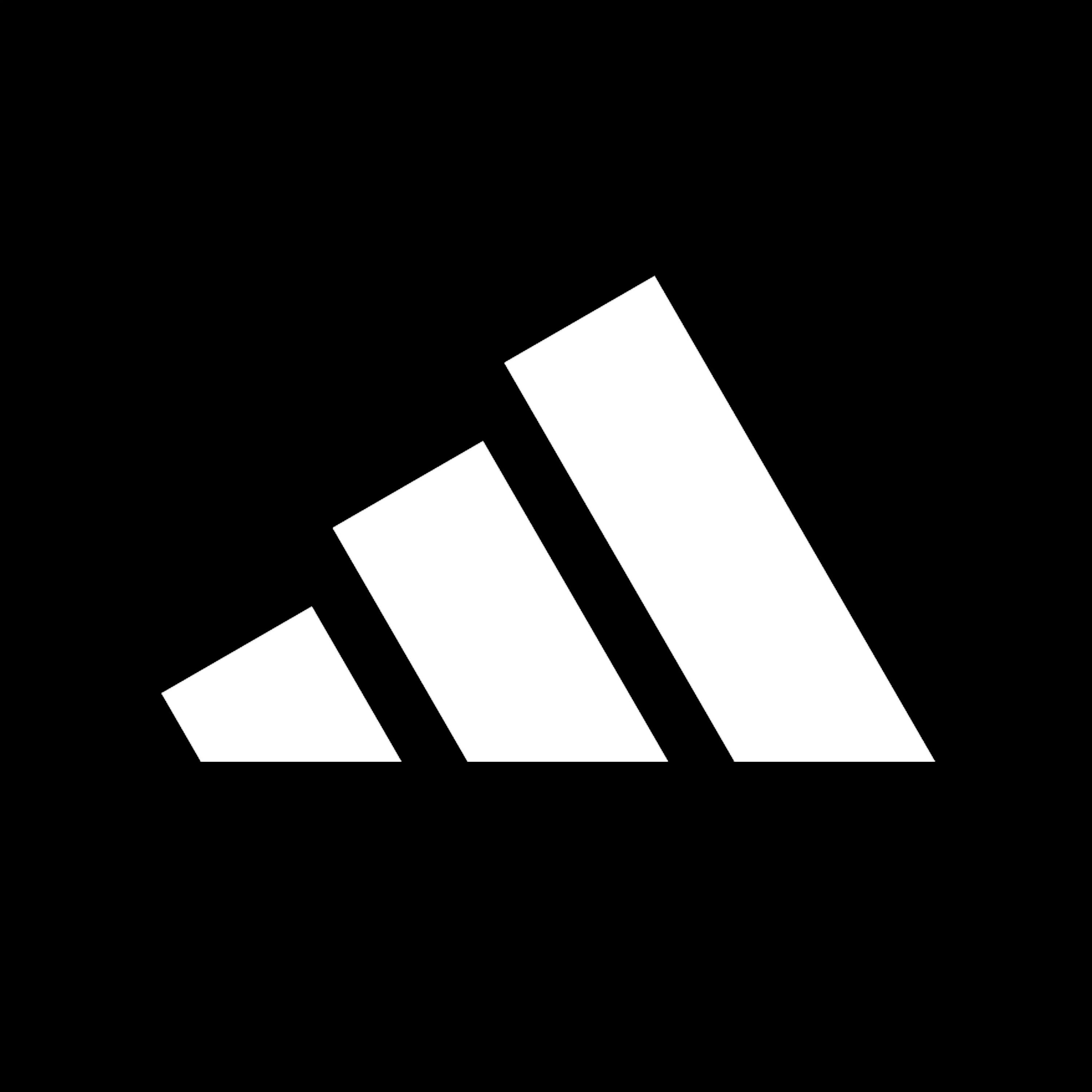 Adidas Logo auf schwarzem Hintergrund