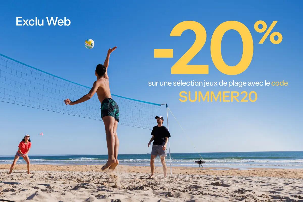 Offre exclu web : -20% sur une sélection jeux de plage avec le code SUMMER20