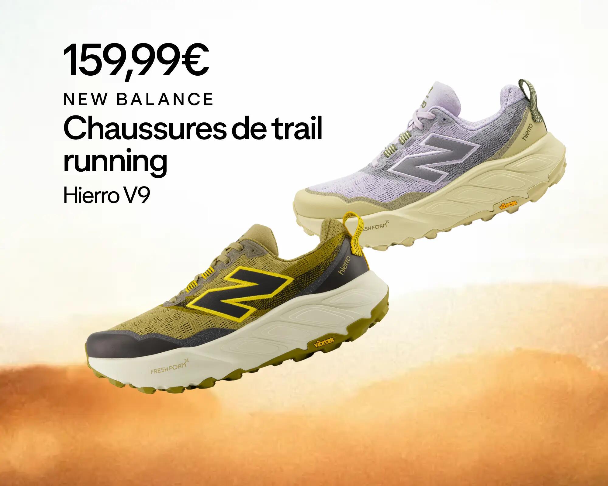 New Balance : chaussures de trail running hierro v9 à 159,99€