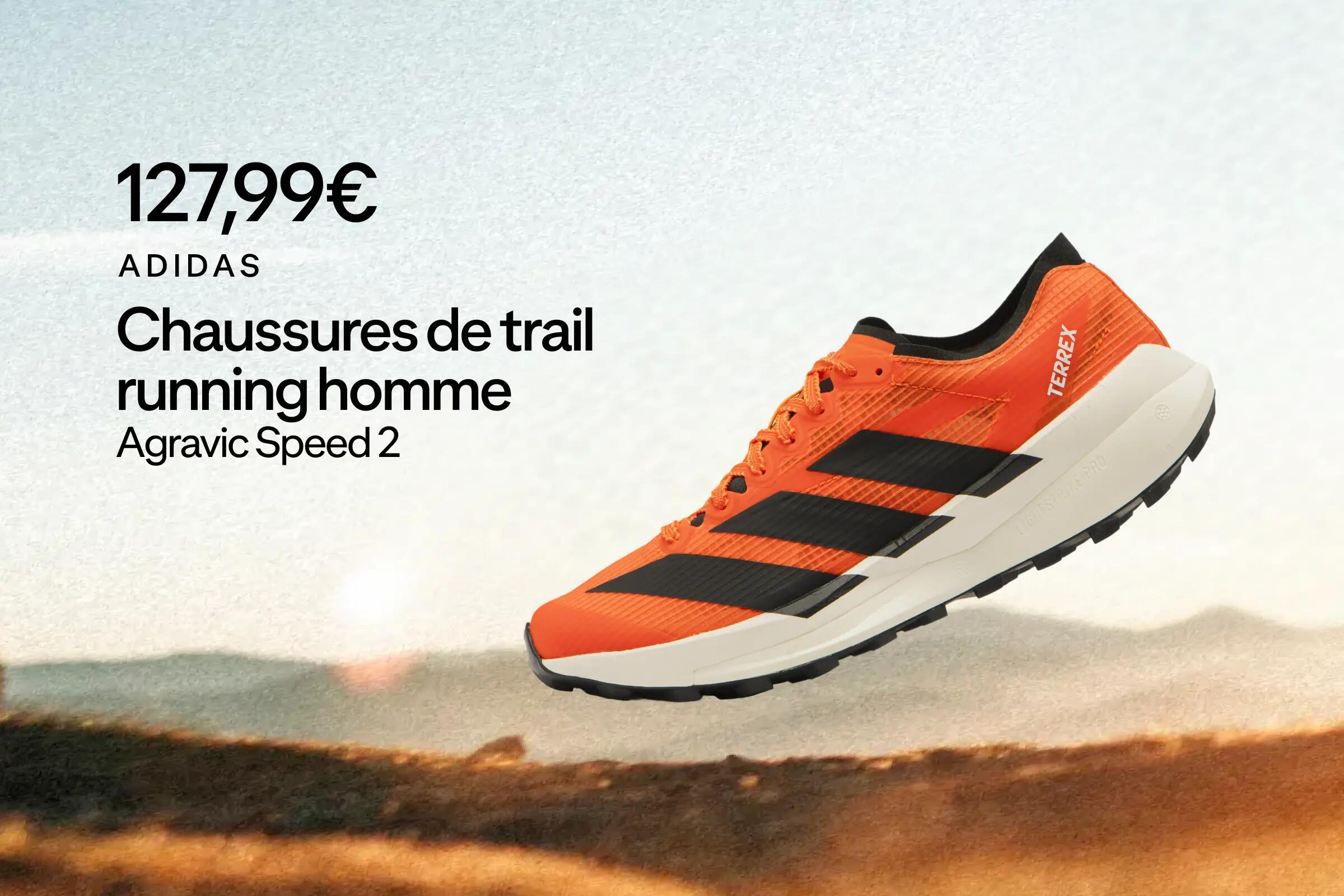 ADIDAS : Chaussures de running trail homme, adidas terrex agravic speed 2, orange à 127,99€