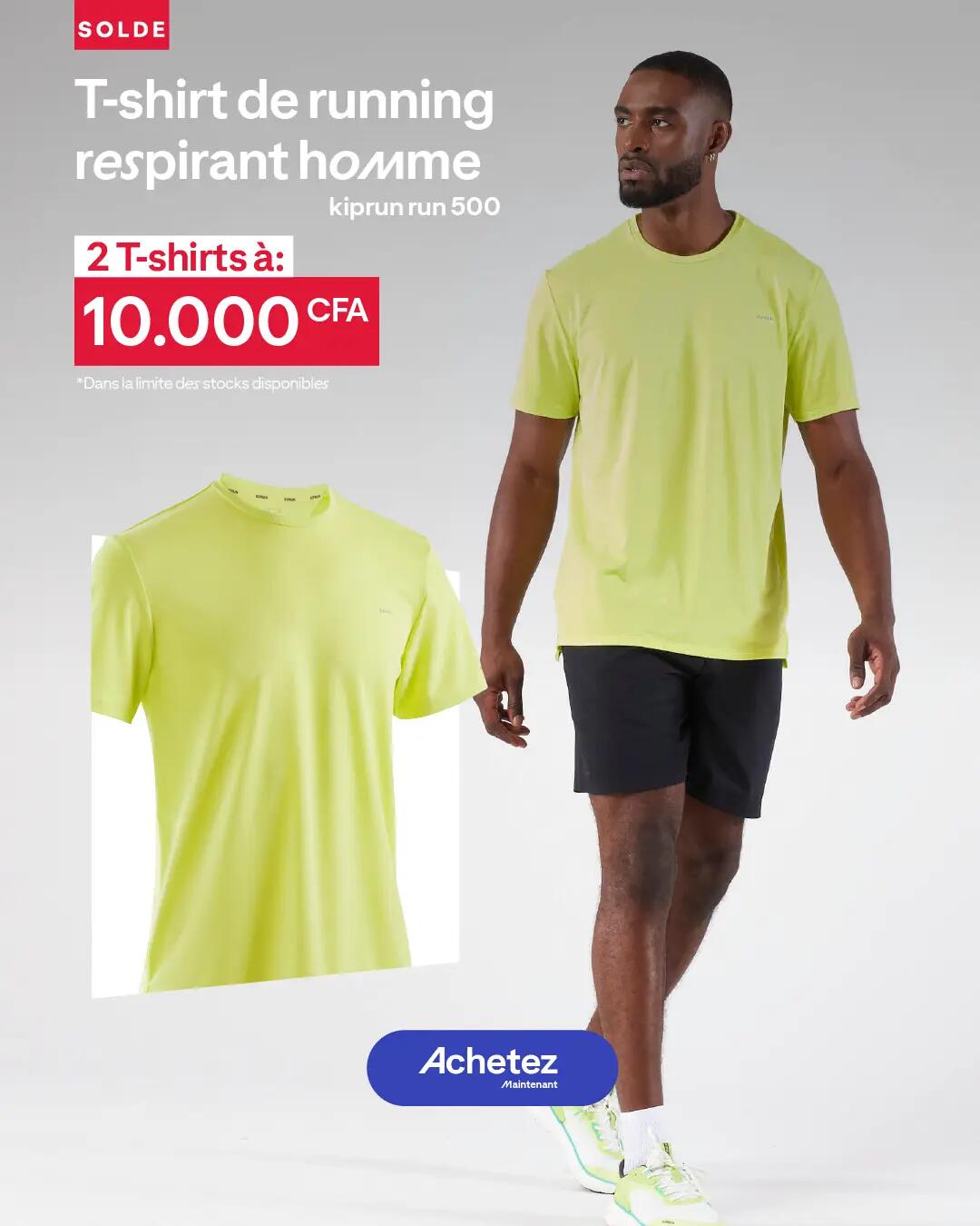 T-shirt de running respirant homme