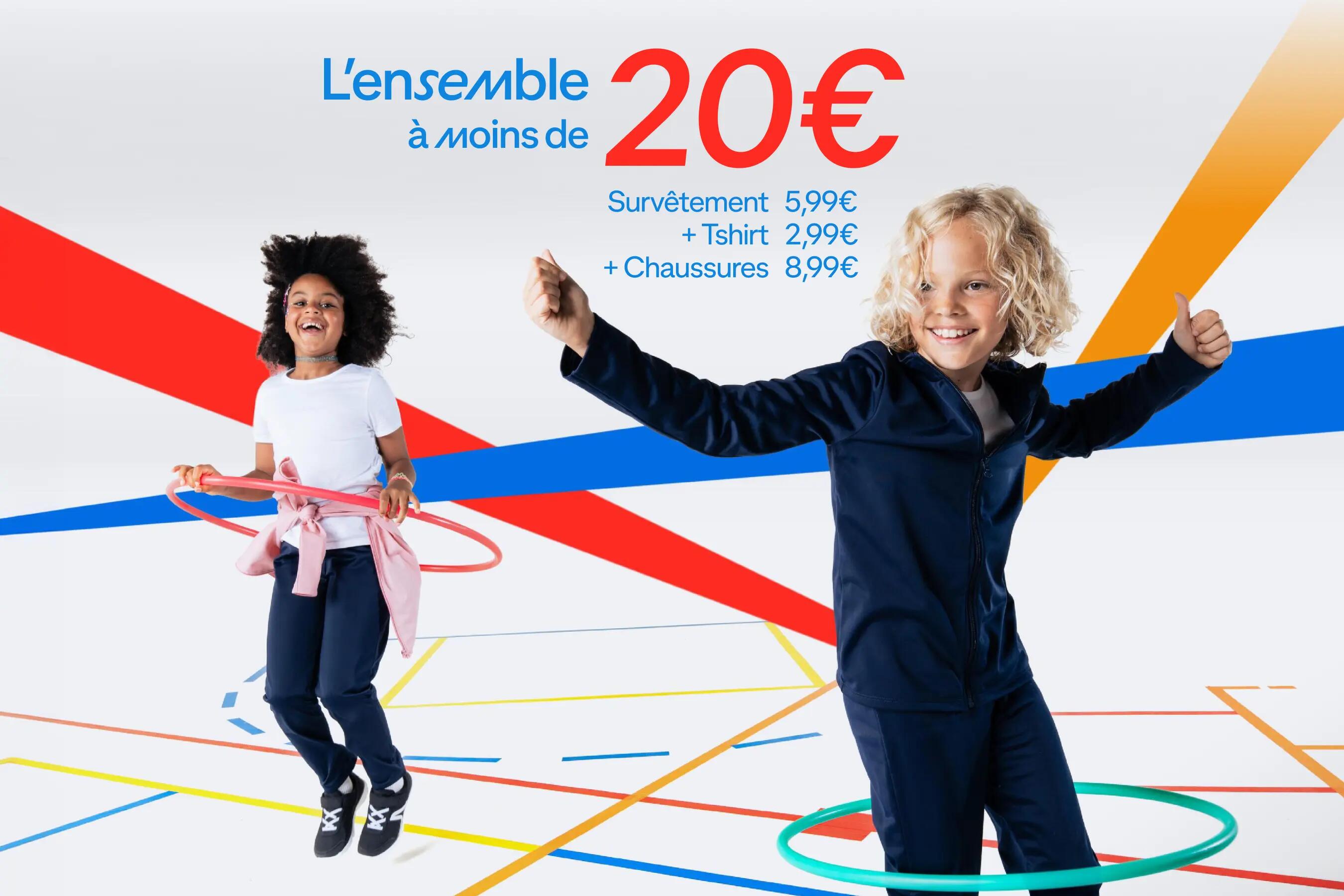 Rentrée des sportifs : la panoplie à - de 20€ survêtement,t-shirt,baskets
