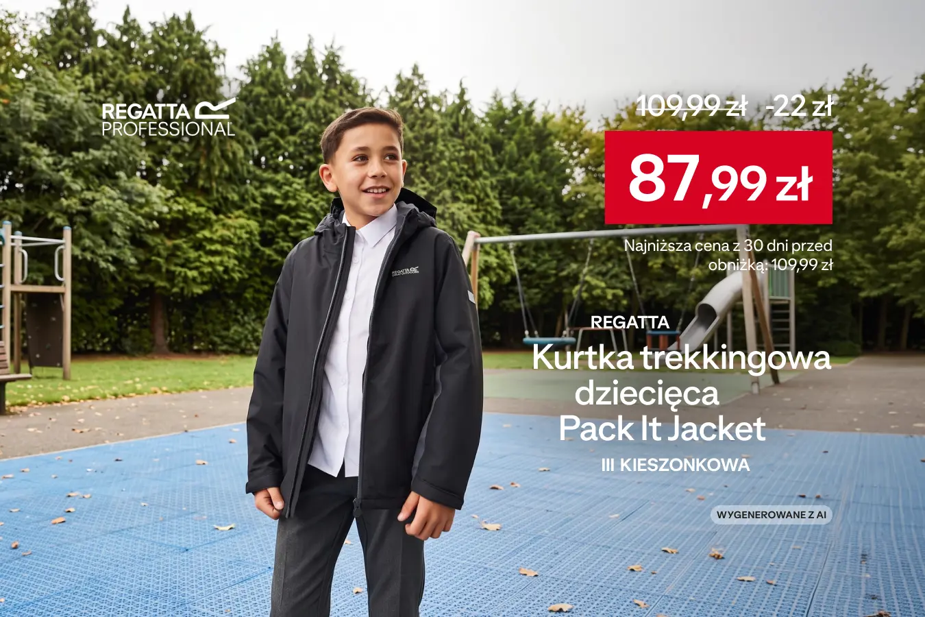 Gotowi na szkołę w każdą pogodę - grafika wygenerowana z AI.