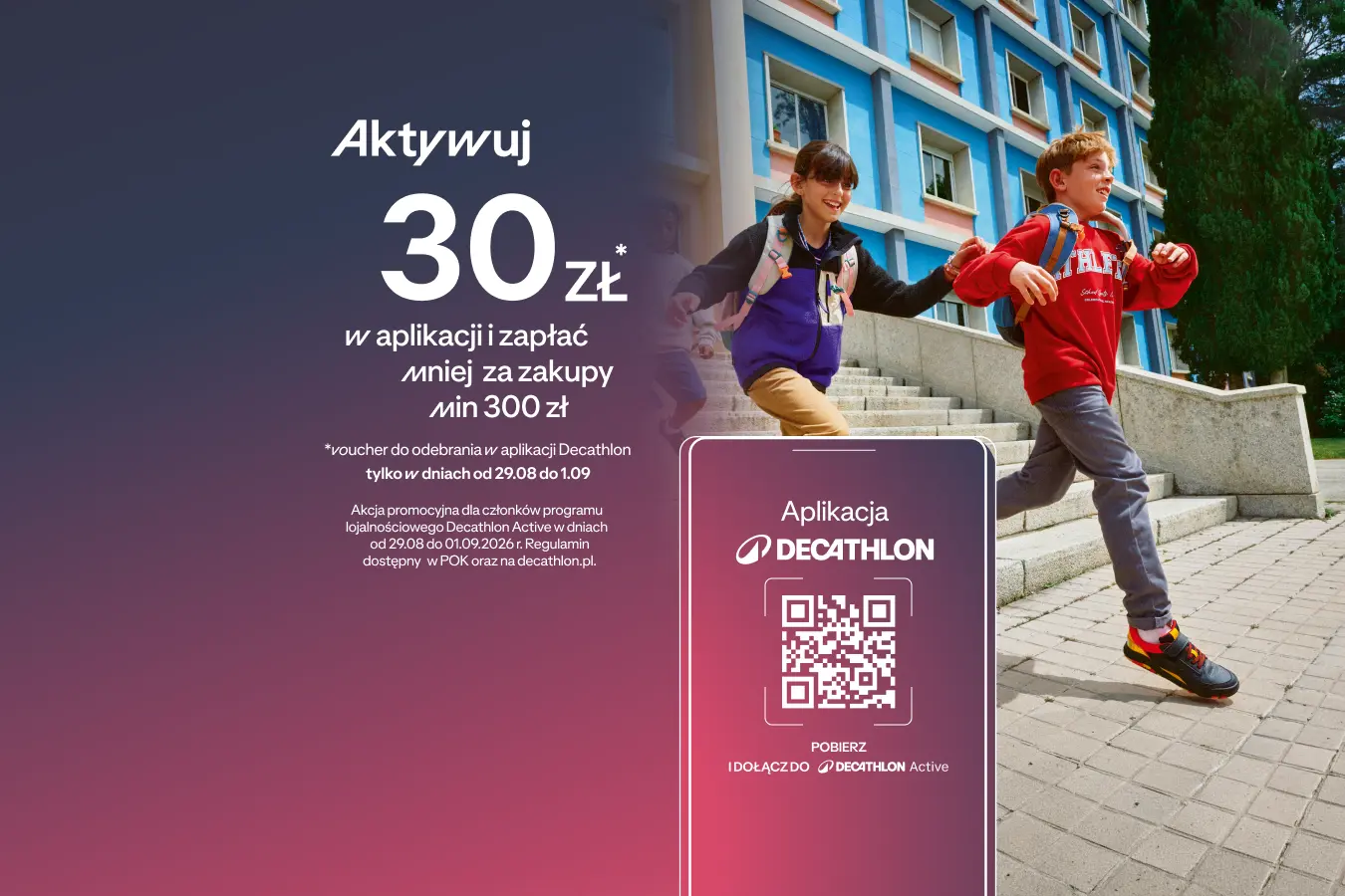 Aktywuj 30zł w aplikacji i zapłać mniej za zakupy. Akcja tylko dla członków programu lojalnościowego.