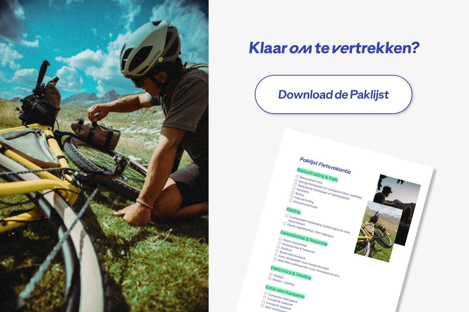 Paklijst Fietsvakantie