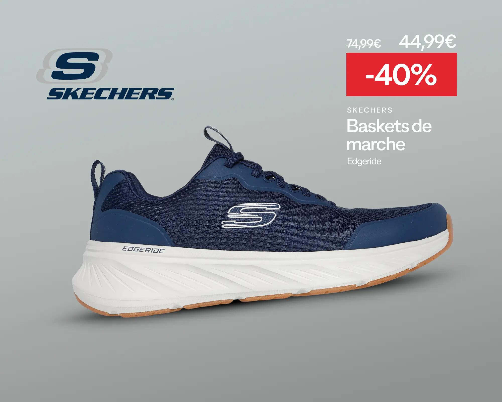 skechers : baskets de marche à -40% soit 44,99€ au lieu de 74,99€