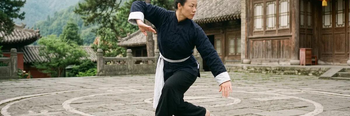 Kobieta trenująca baguazhang
