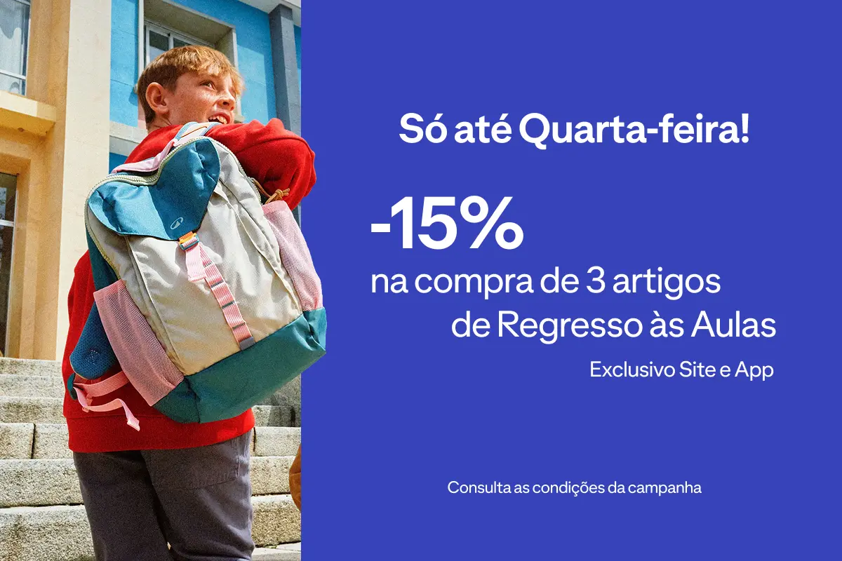 -15% na compra de 3 artigos de Regresso às aulas