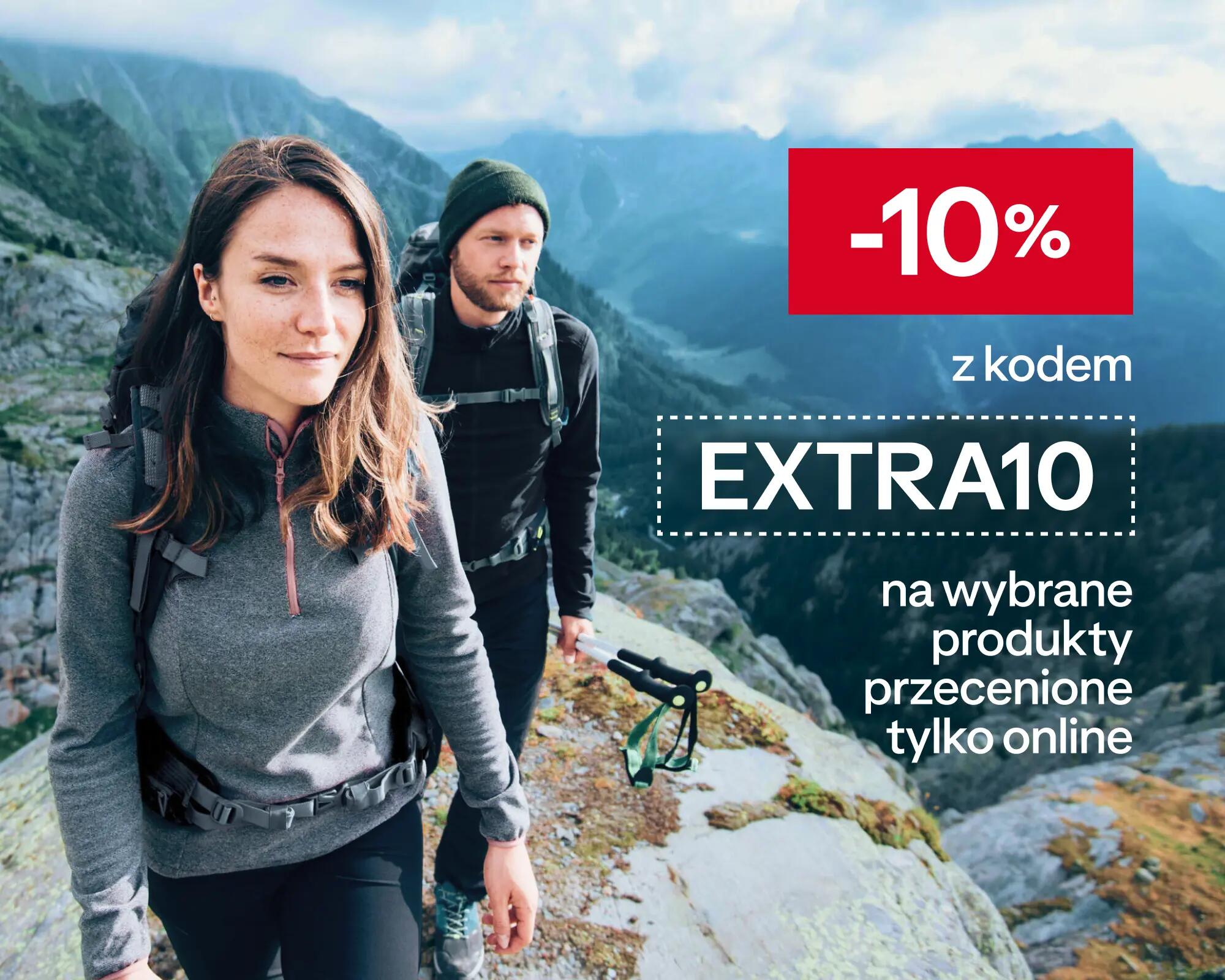 -10% z kodem EXTRA10 na wybrane produkty Decathlon tylko online