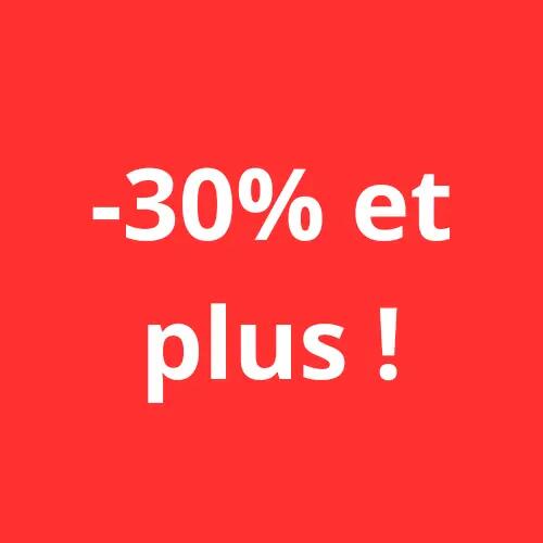 Bons plans -30% et plus promotions