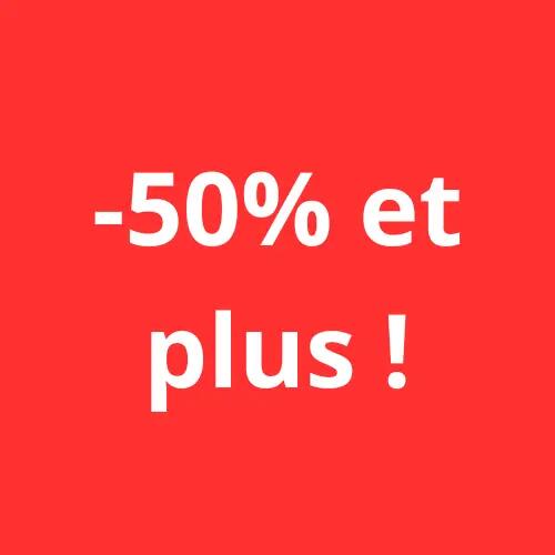 Bons plans -50% et plus promotions