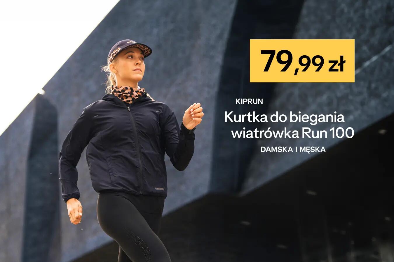 Powrót do sportu- Kurtka do biegania KIPRUN damska i męska za 79.99