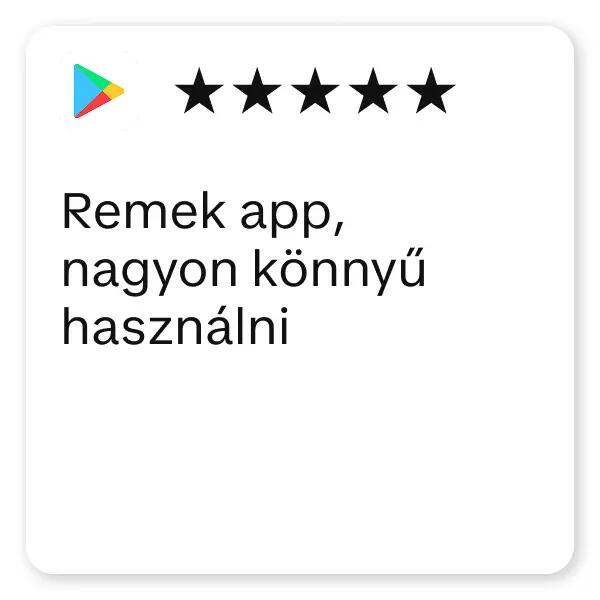 Vásárlói vélemények az appról