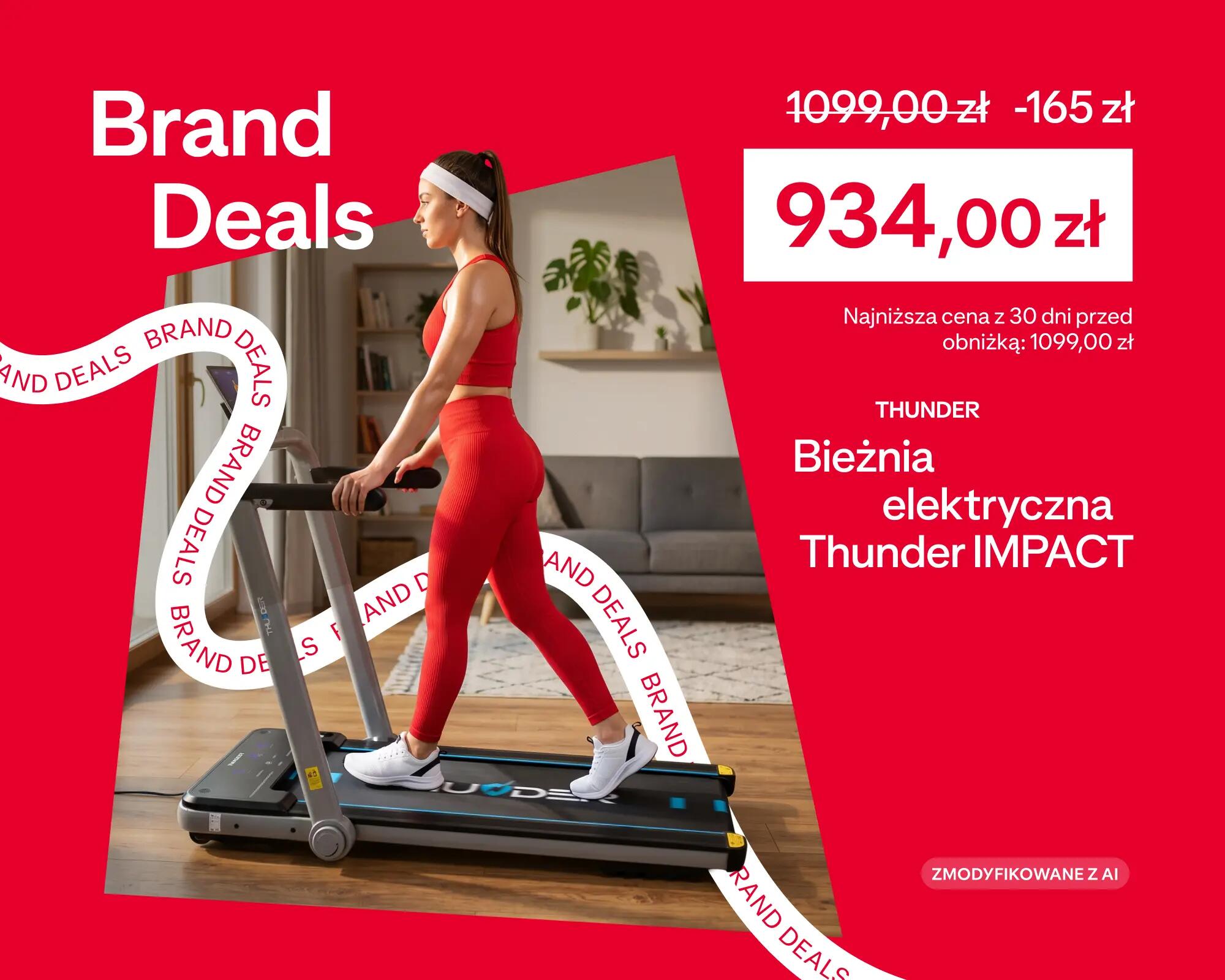 Bieżnia THUNDER w obniżonej cenie z 1099 na 934 zł