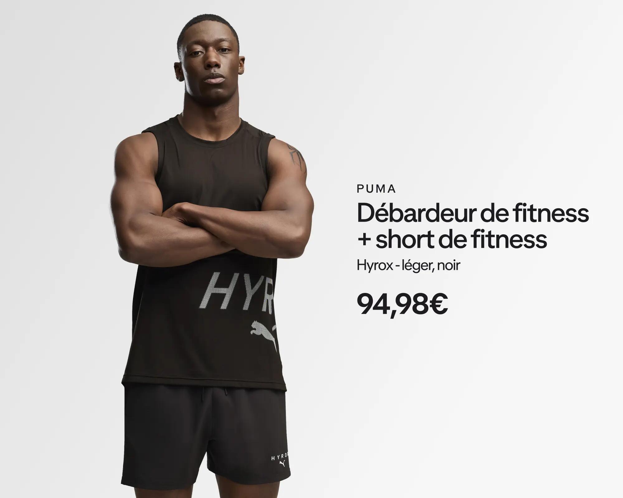Débardeur de fitness + short de fitness hyrox PUMA à 94,98€