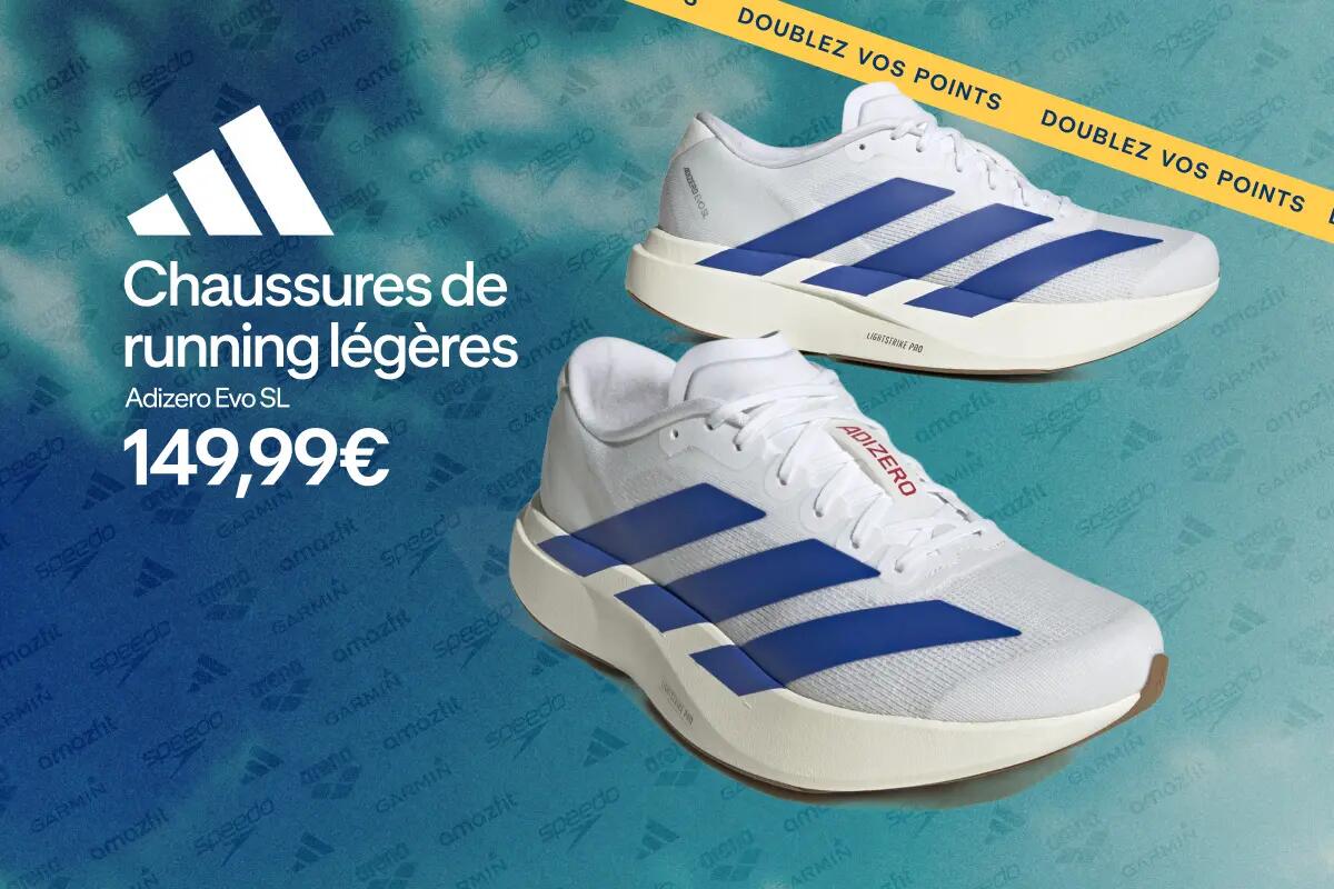 ADIDAS : chaussures de running légères à 149,99€