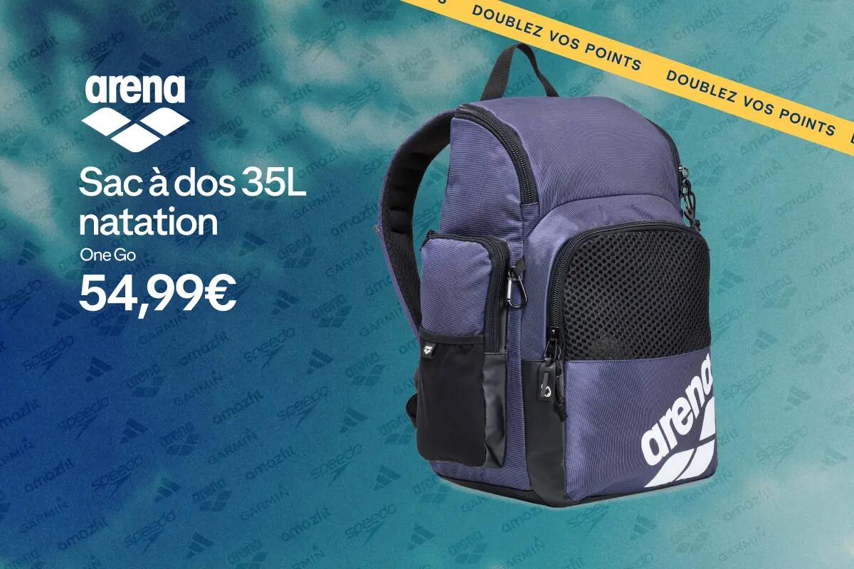 ARENA : Sac à dos 35L natation à 54,99€