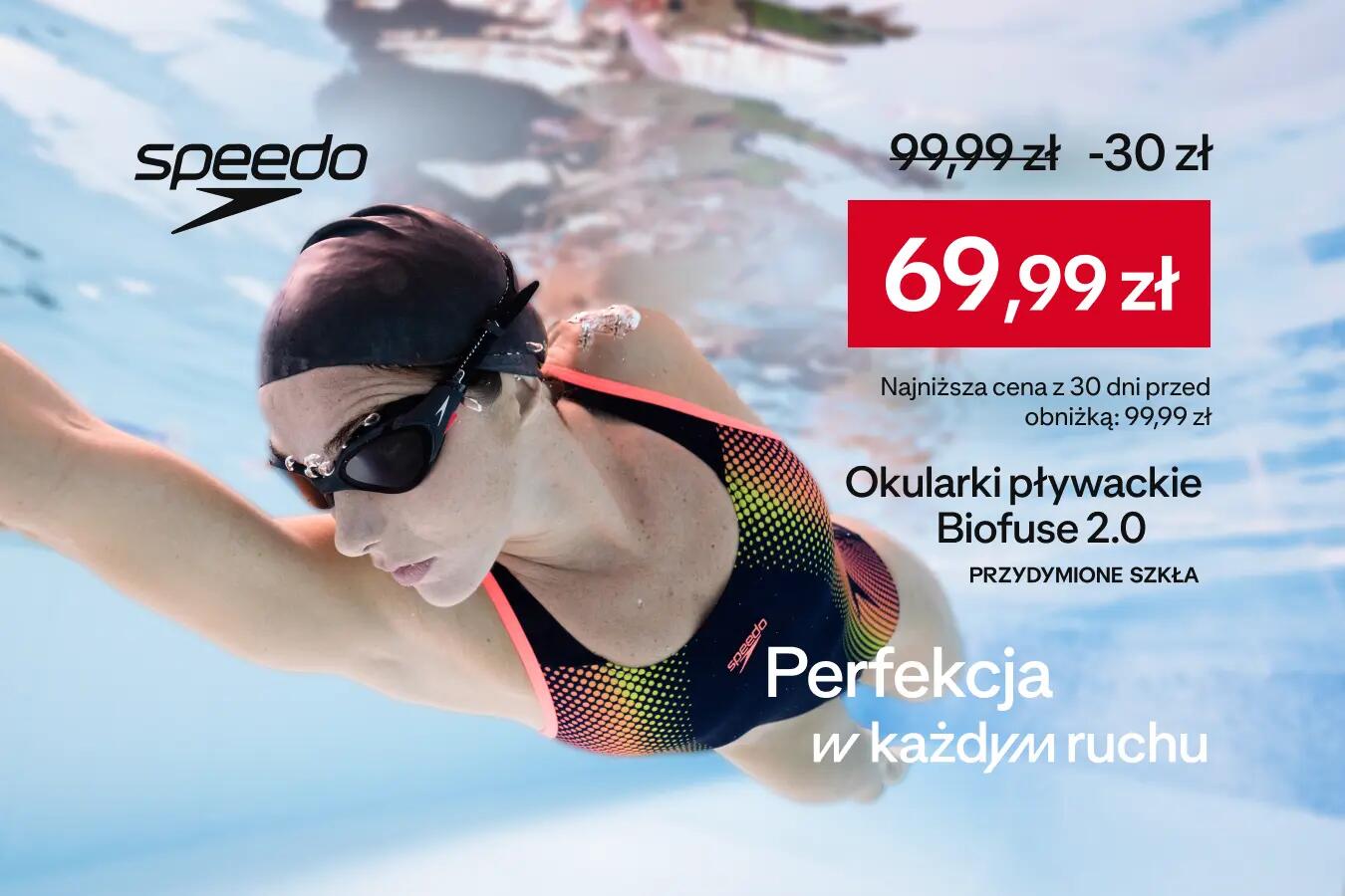 Speedo Okularki pływackie Biofuse 2.0 Przydymione szkła. W cenie 69,99 zł. Najniższa cena z ostatnich 30 dni to 99,99 zł. Perfekcja w każdym ruchu.