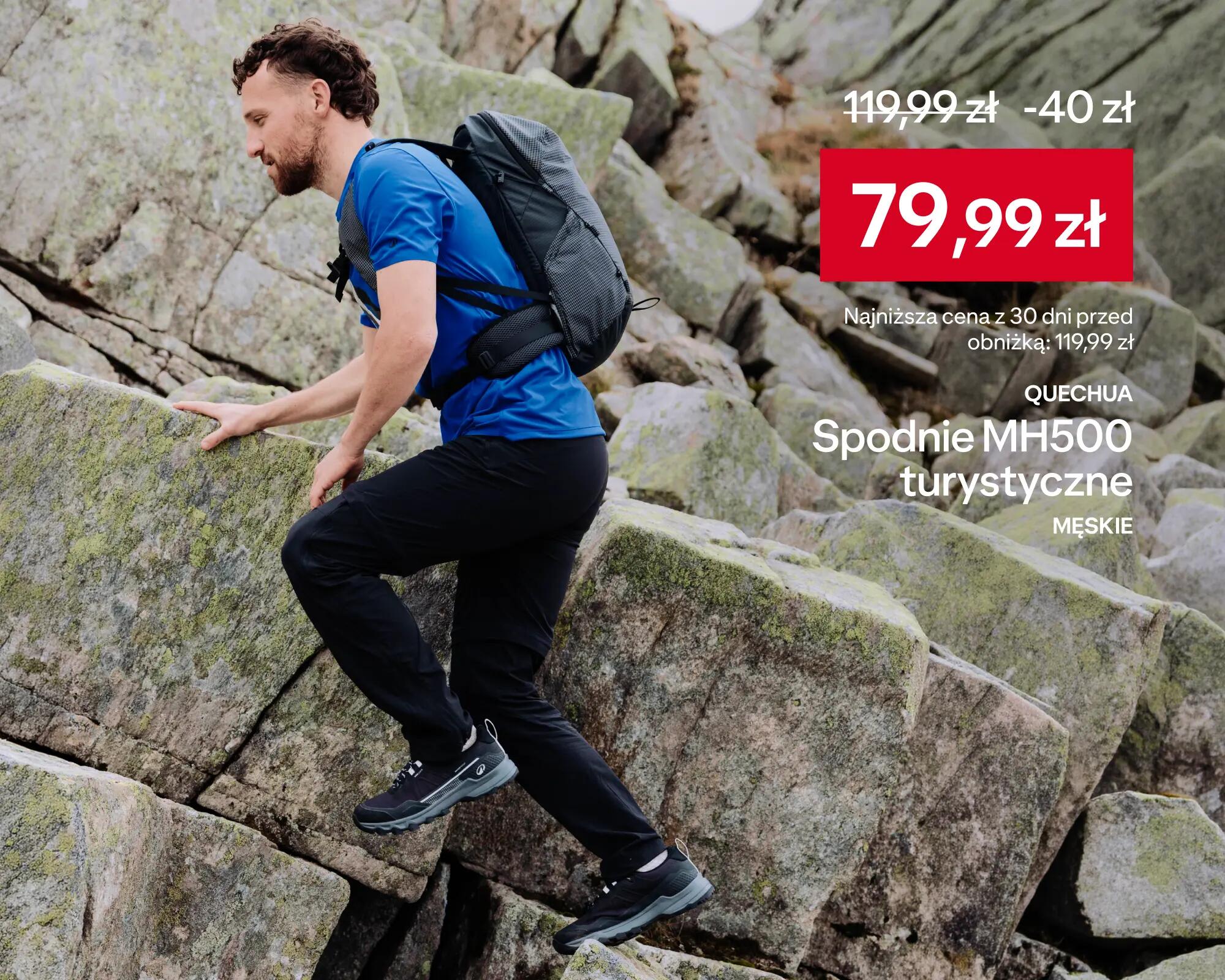 Spodnie turystyczne MH500 w cenie 79,99zł. Najniższa cena z 30 dni przed obniżką 119,99zł