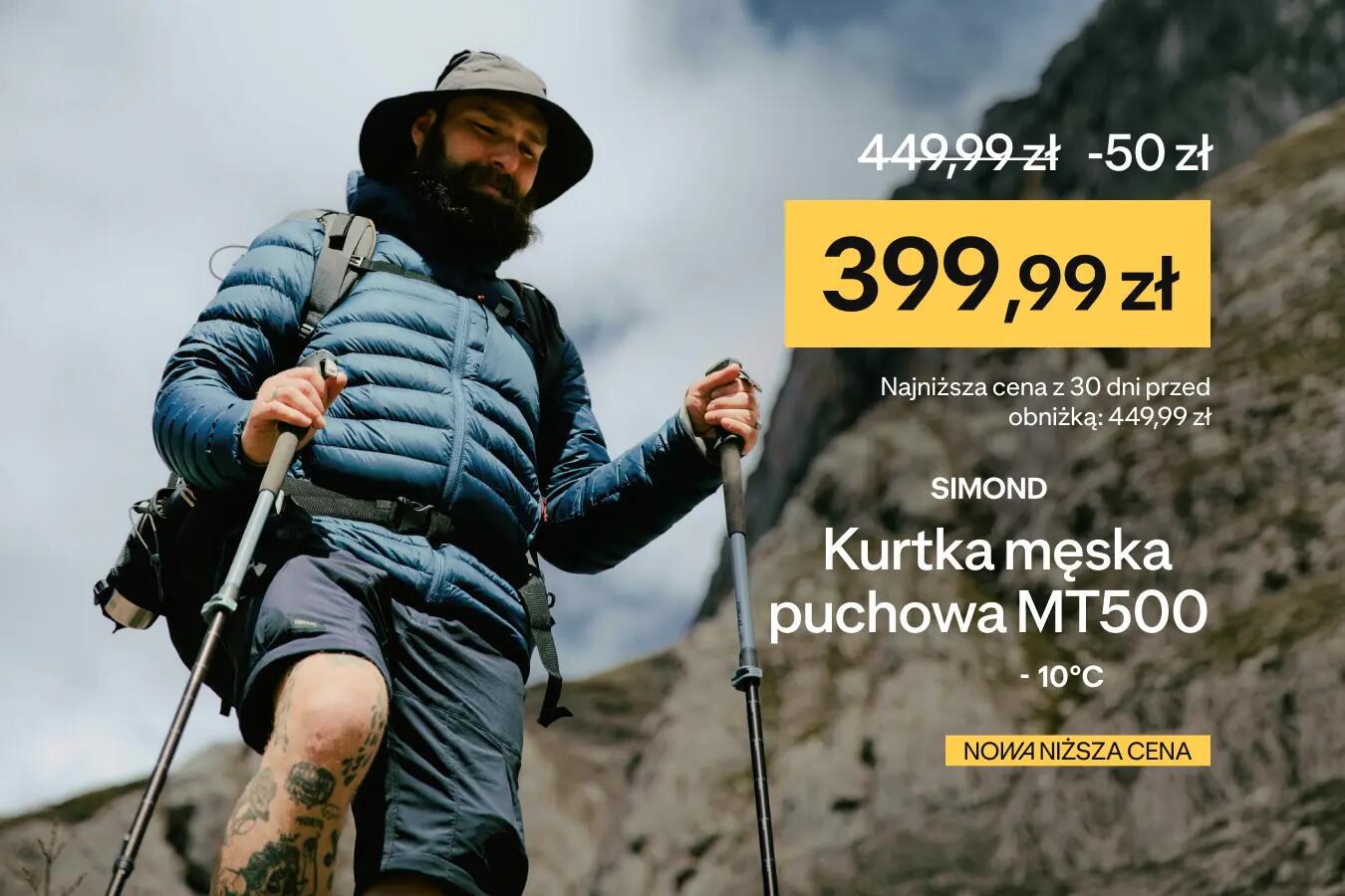 Kurtka męska puchowa MT500 w promocyjnej cenie 399,99 zł