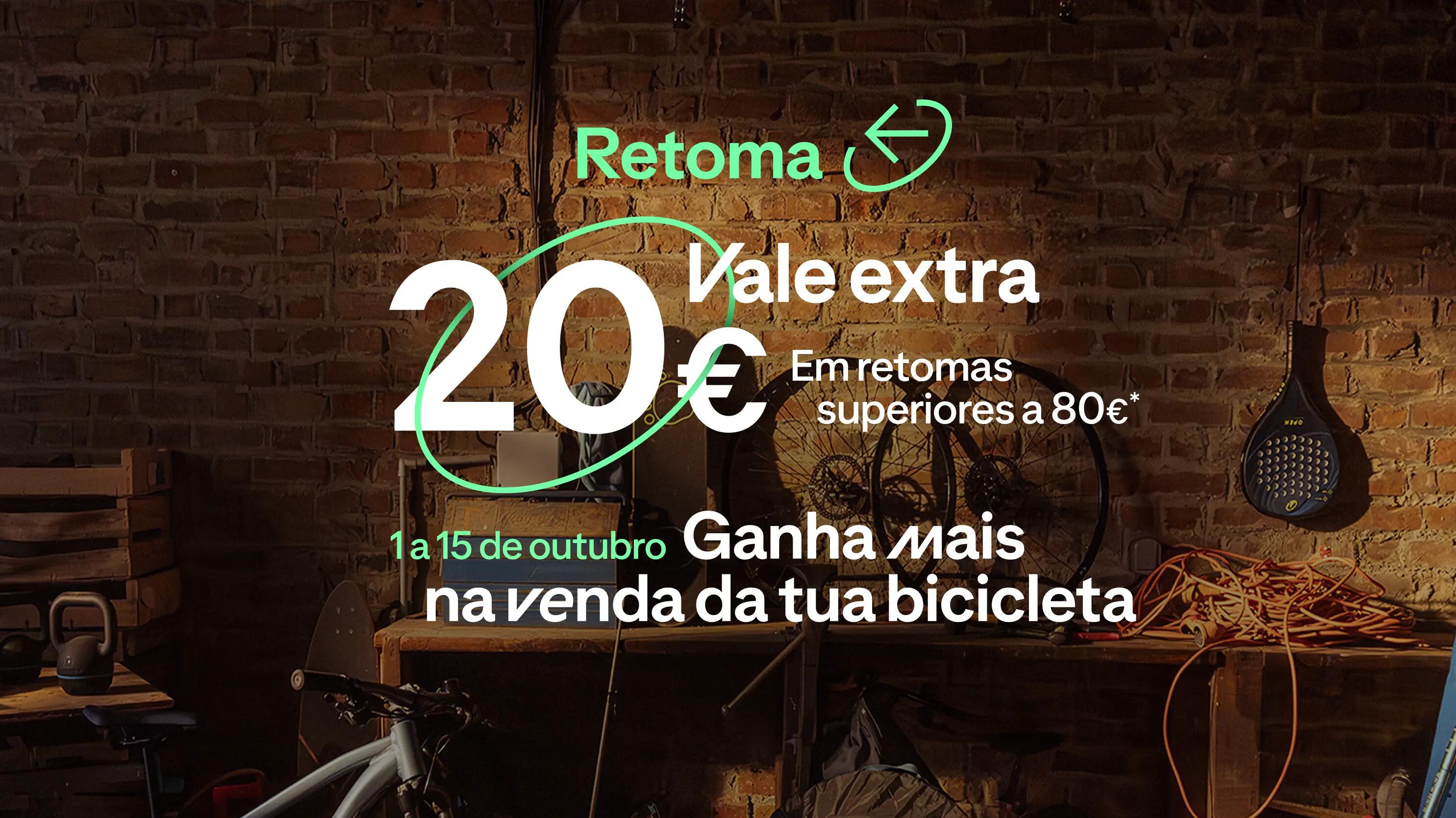 Ganha um vale extra de 20€, na venda da tua bicicleta. Consulta as condições