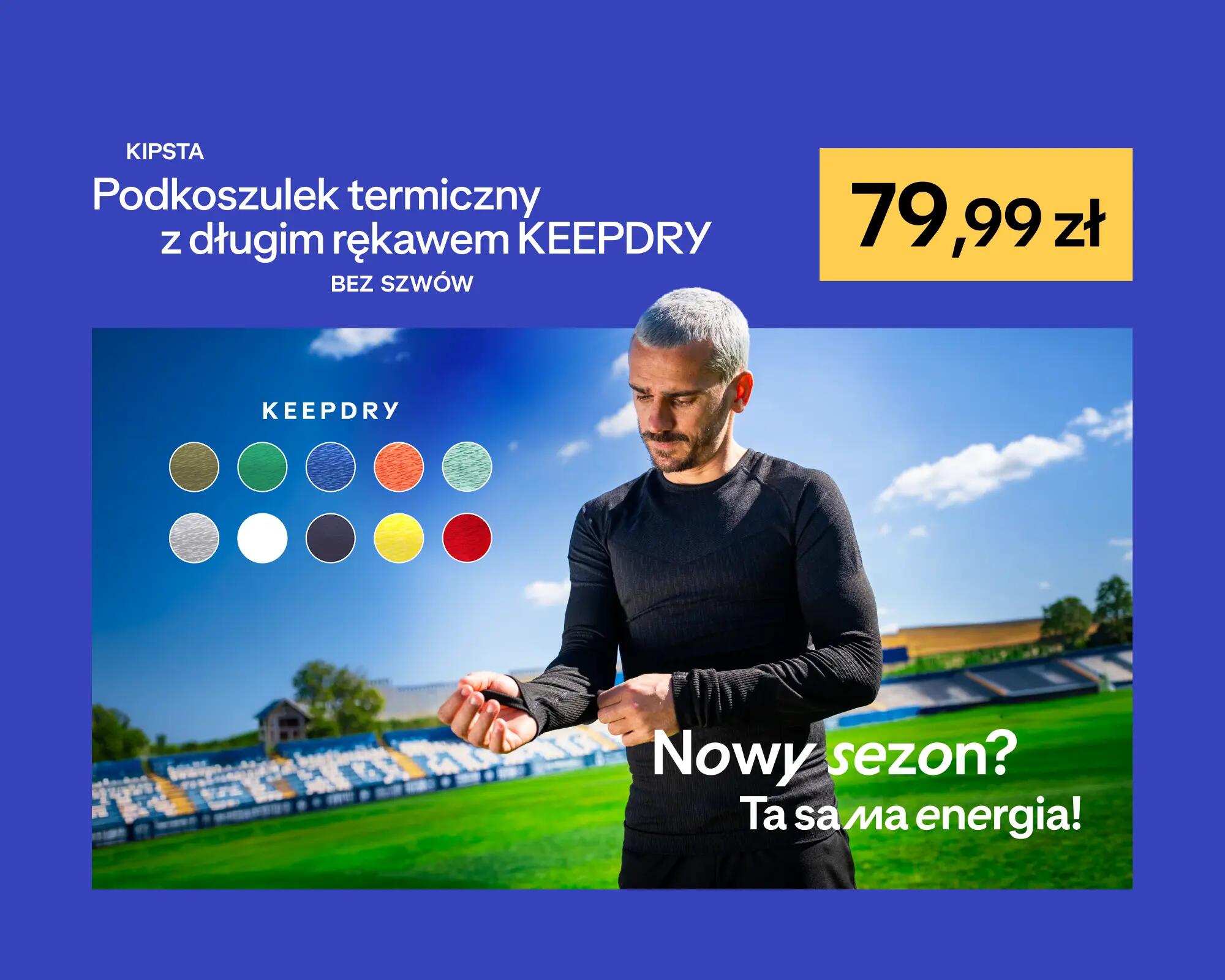 Podkoszulek termiczny bezszwowy Keepdry za 79,99 zł. Nowy sezon? Ta sama energia!